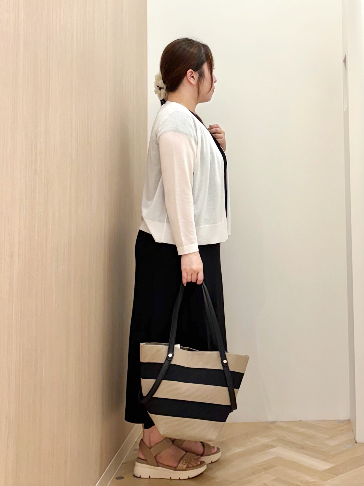 akariさんの「grove｜高評価！【UVカット】ベーシックショートカーディガン」を使ったコーディネート