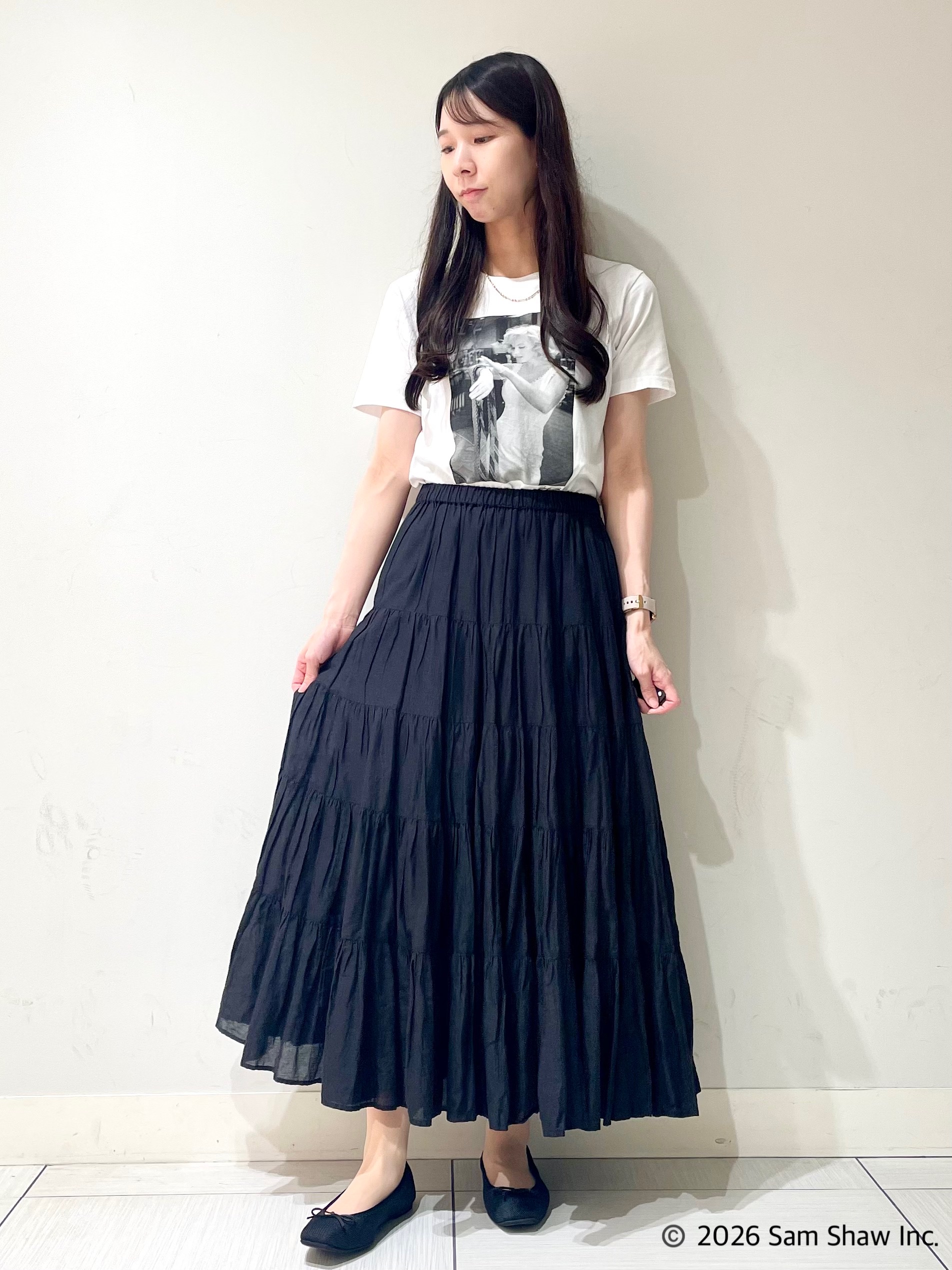 ことさんの「DRESSTERIOR｜【別注】マリリンモンロー/オフショットプリントT」を使ったコーディネート