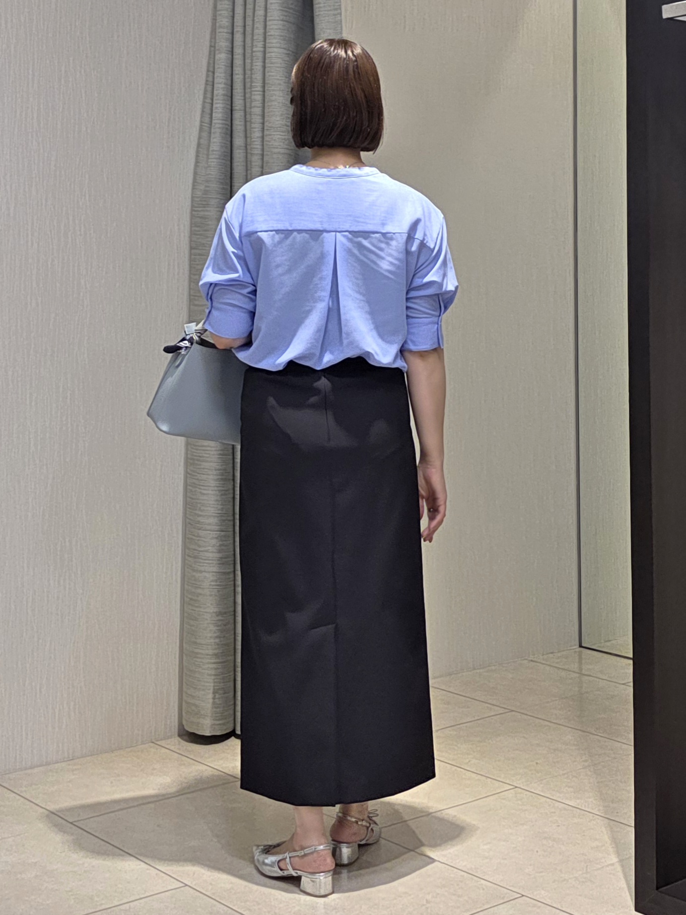 naokoさんの「UNTITLED｜【接触冷感/通気性/洗える】フロントフリルブラウス」を使ったコーディネート