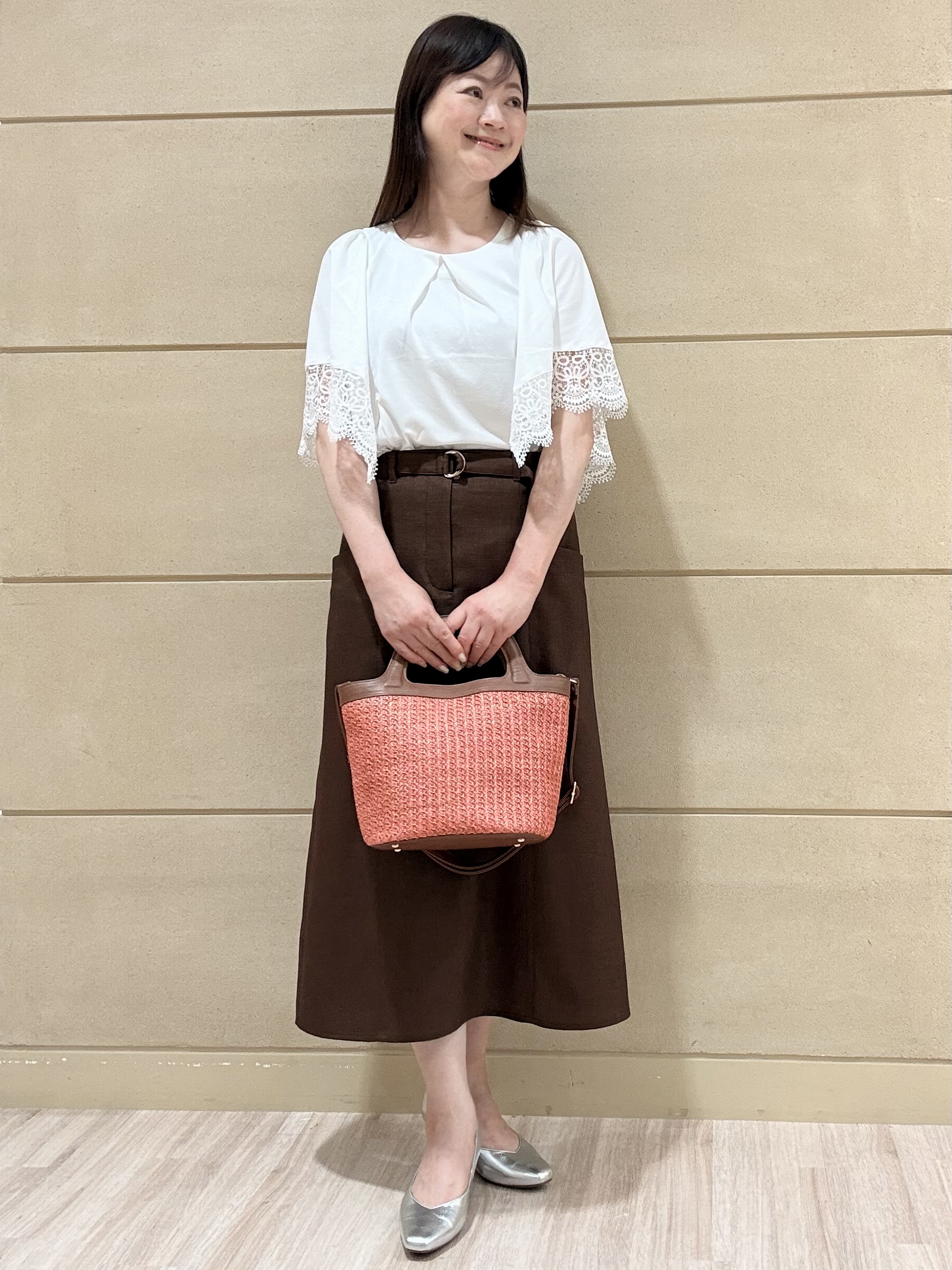 Marさんの「Reflect｜【UVカット／接触冷感】スカラップレースジャージカットソー」を使ったコーディネート