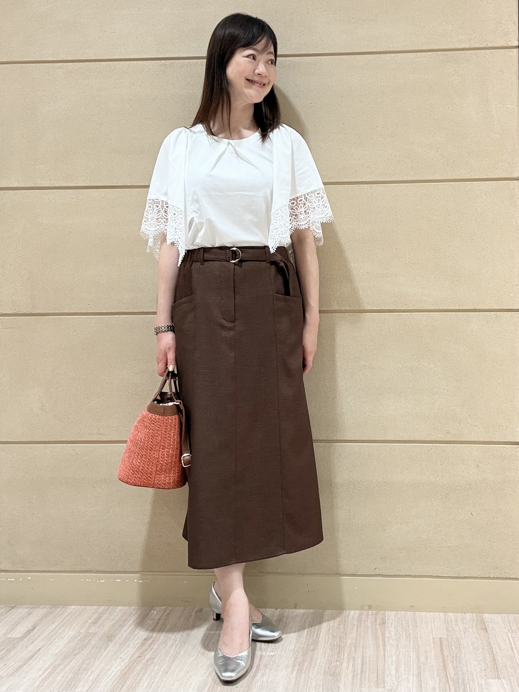 Marさんの「Reflect｜【UVカット／接触冷感】スカラップレースジャージカットソー」を使ったコーディネート