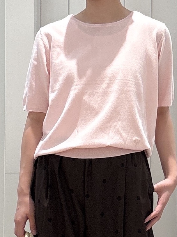 hinakoさんの「Dessin｜【9色展開/接触冷感/UVカット】ドライタッチサマーニットT」を使ったコーディネート