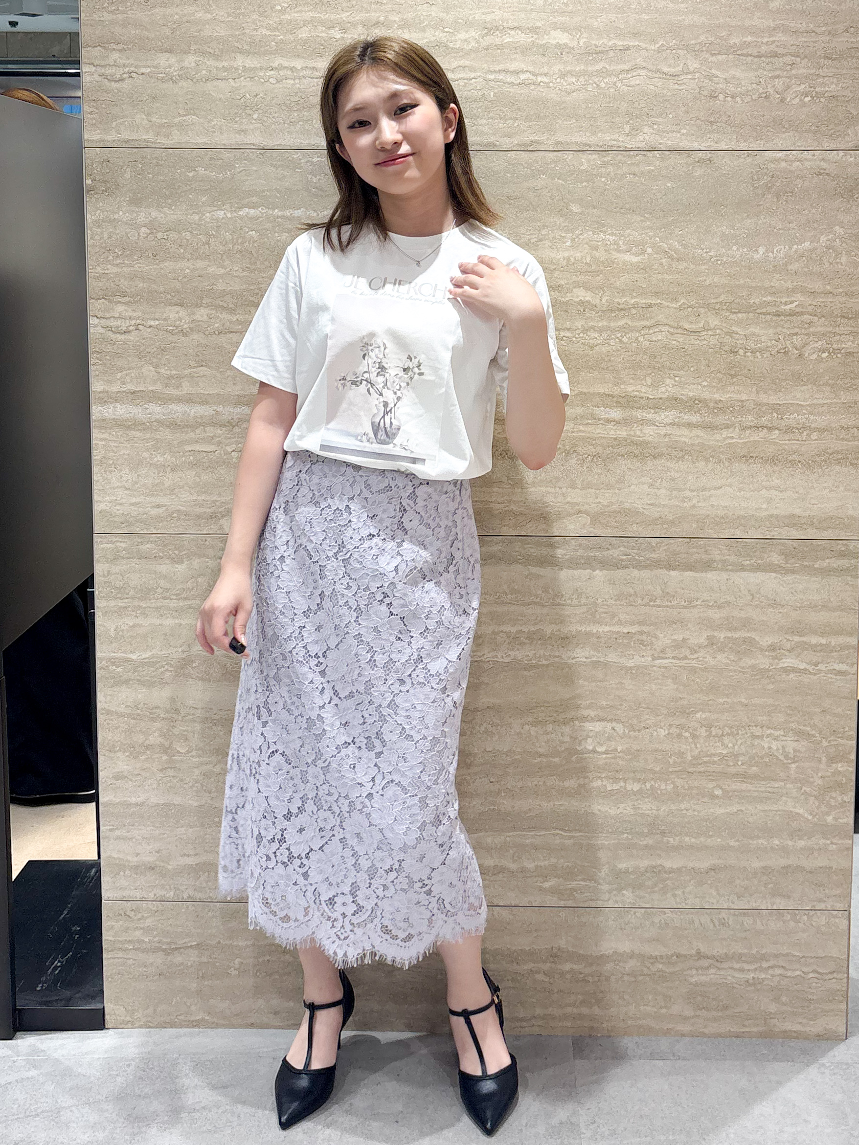 ふうかさんの「index｜【UV】フラワープリントTシャツ≪洗濯機OK／接触冷感≫」を使ったコーディネート
