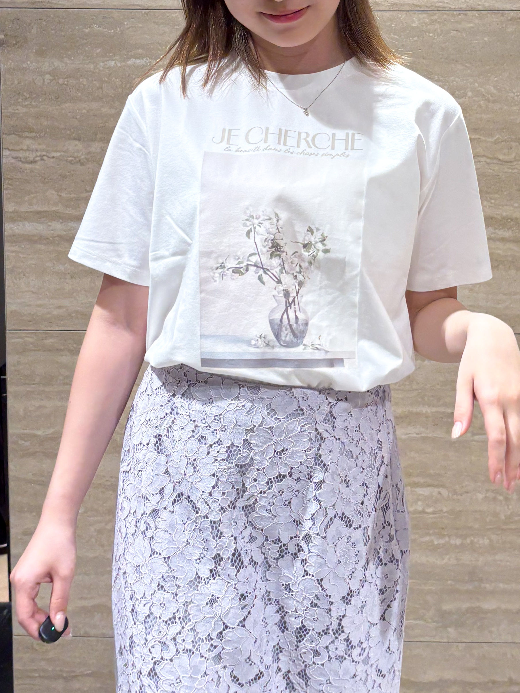 ふうかさんの「index｜【UV】フラワープリントTシャツ≪洗濯機OK／接触冷感≫」を使ったコーディネート