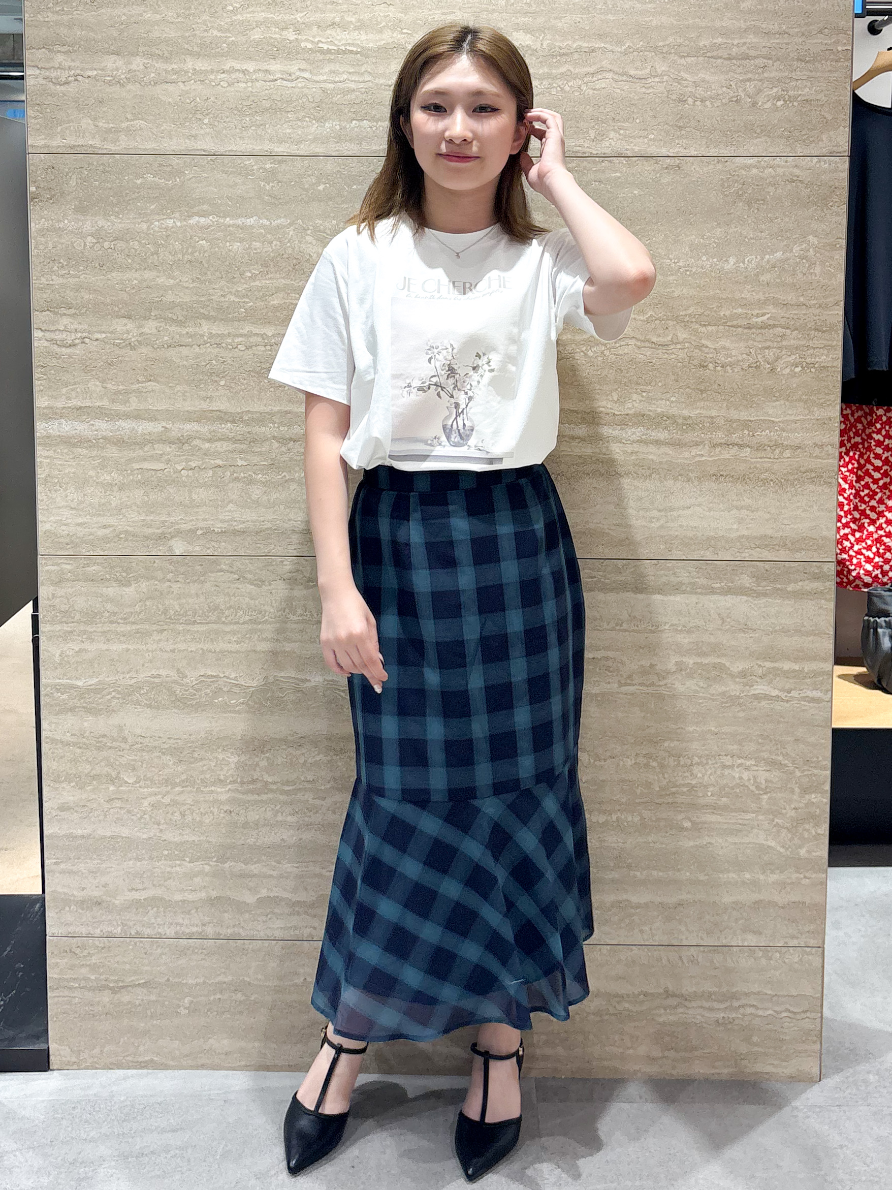 ふうかさんの「index｜【UV】フラワープリントTシャツ≪洗濯機OK／接触冷感≫」を使ったコーディネート