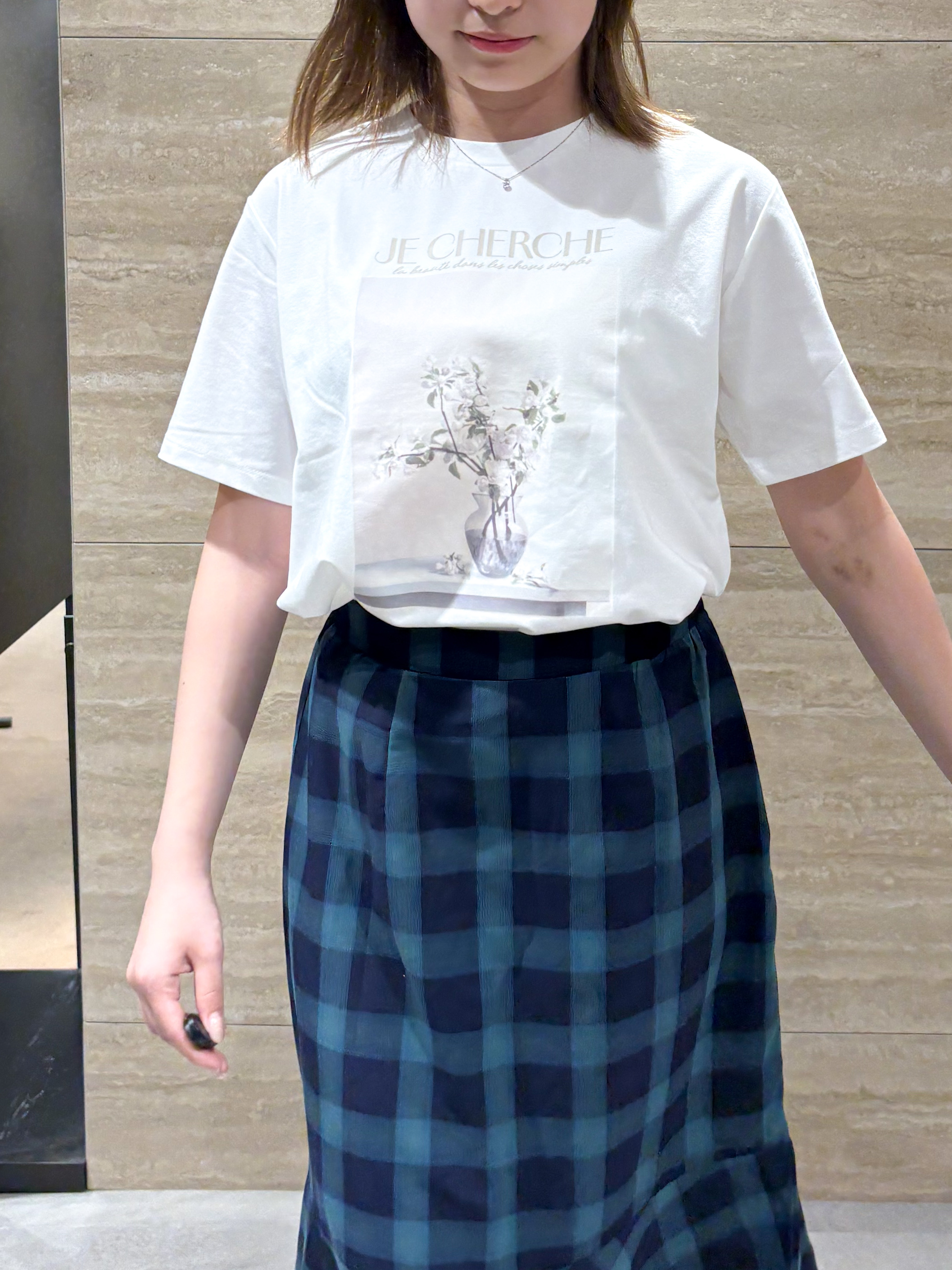 ふうかさんの「index｜【UV】フラワープリントTシャツ≪洗濯機OK／接触冷感≫」を使ったコーディネート