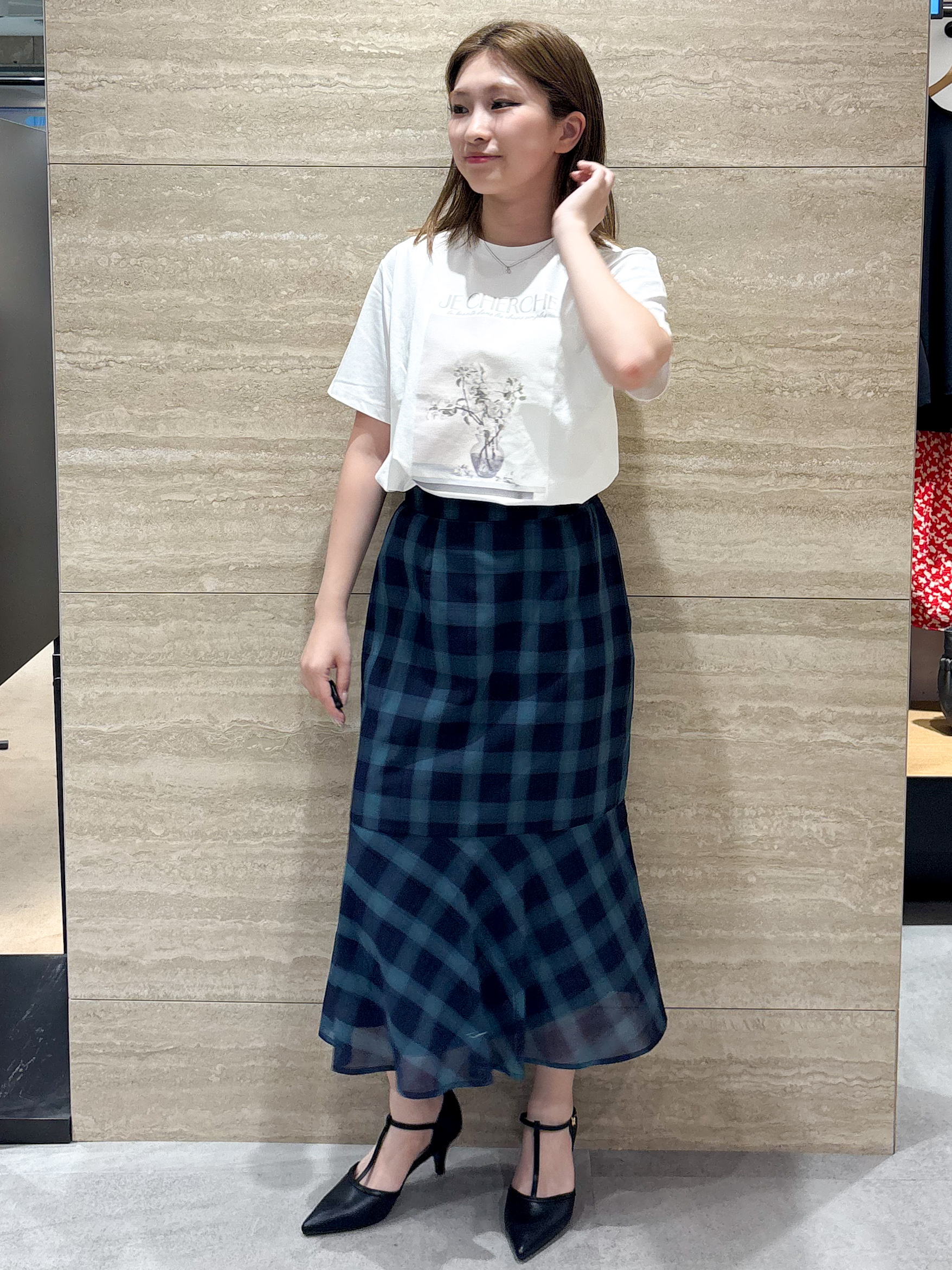 ふうかさんの「index｜【UV】フラワープリントTシャツ≪洗濯機OK／接触冷感≫」を使ったコーディネート