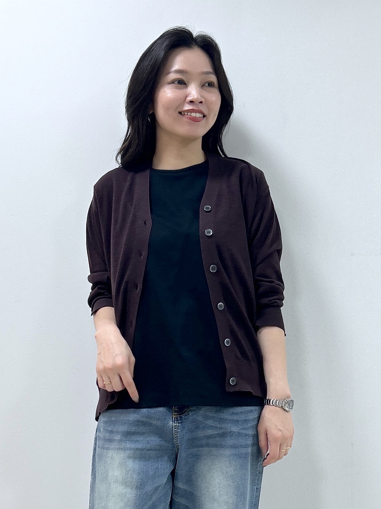 Kaiさんの「Dessin｜【接触冷感/UVカット】美光沢ノースリーブカットソー」を使ったコーディネート