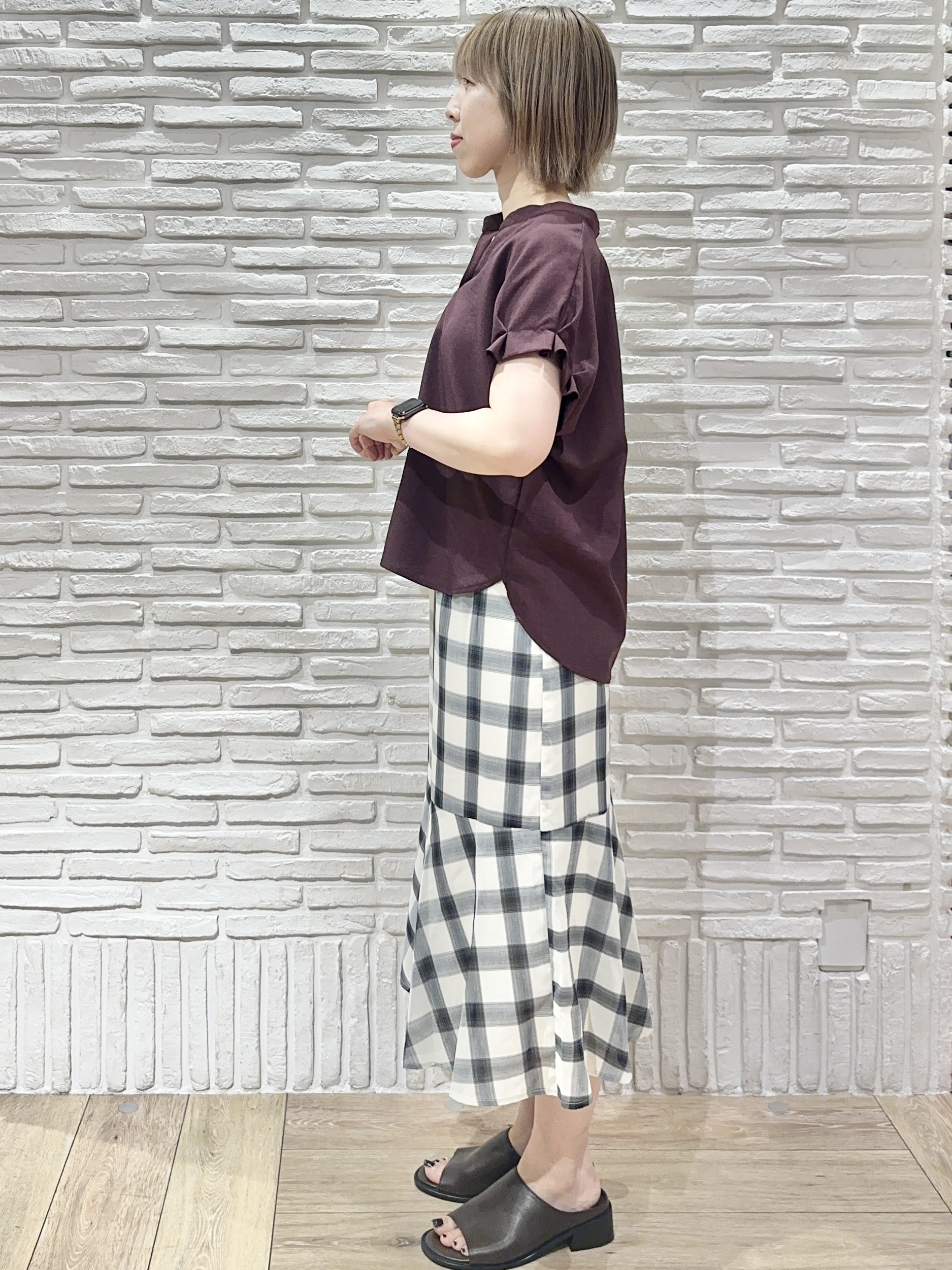 Hana...eさんの「index｜【接触冷感／吸水速乾】タックスキッパーブラウス《防シワ／イージーアイロン／洗濯機OK／9col》」を使ったコーディネート