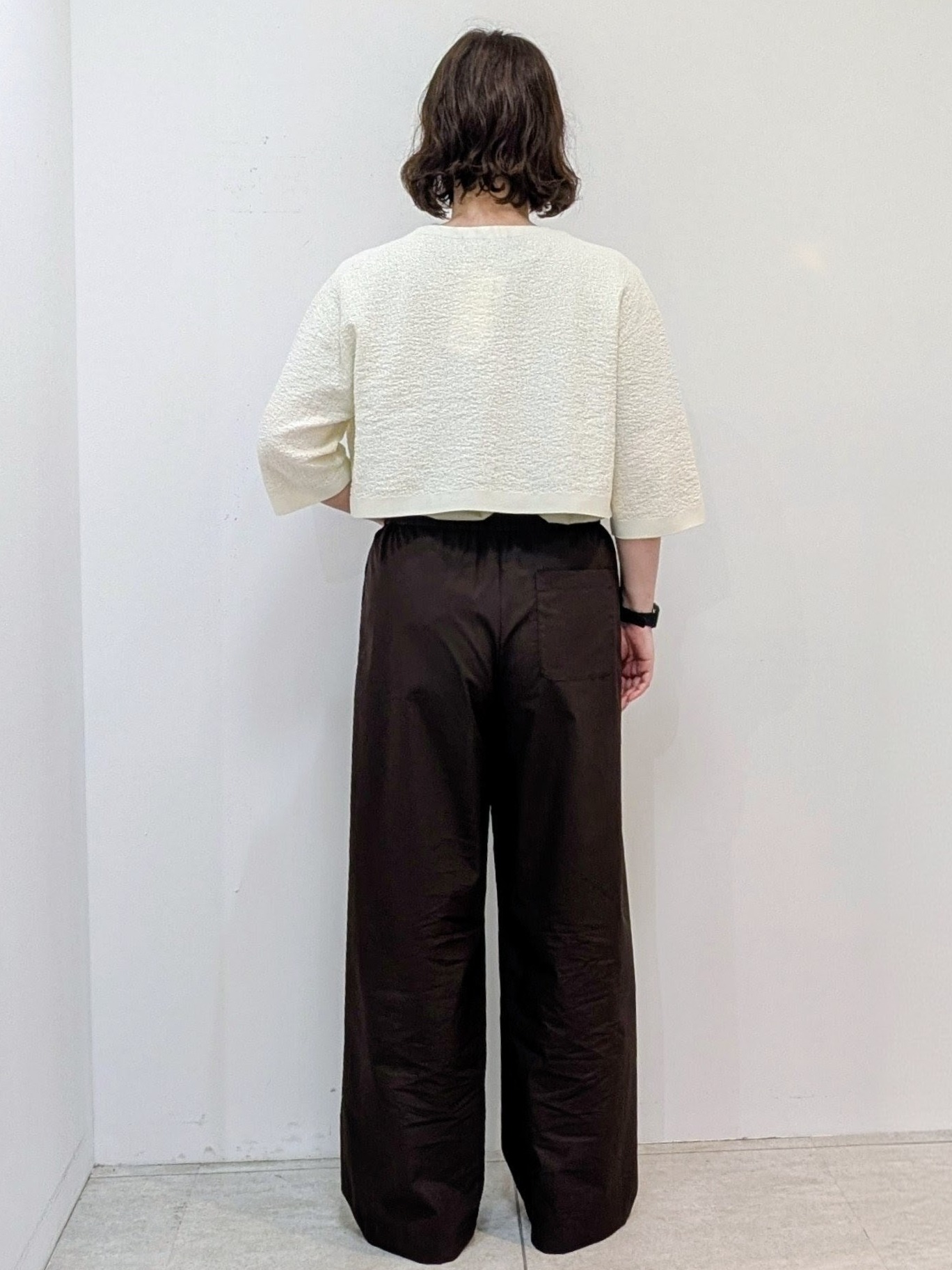 いこさんの「UNTITLED｜◆【ウエストゴム】タフタワイドパンツ」を使ったコーディネート
