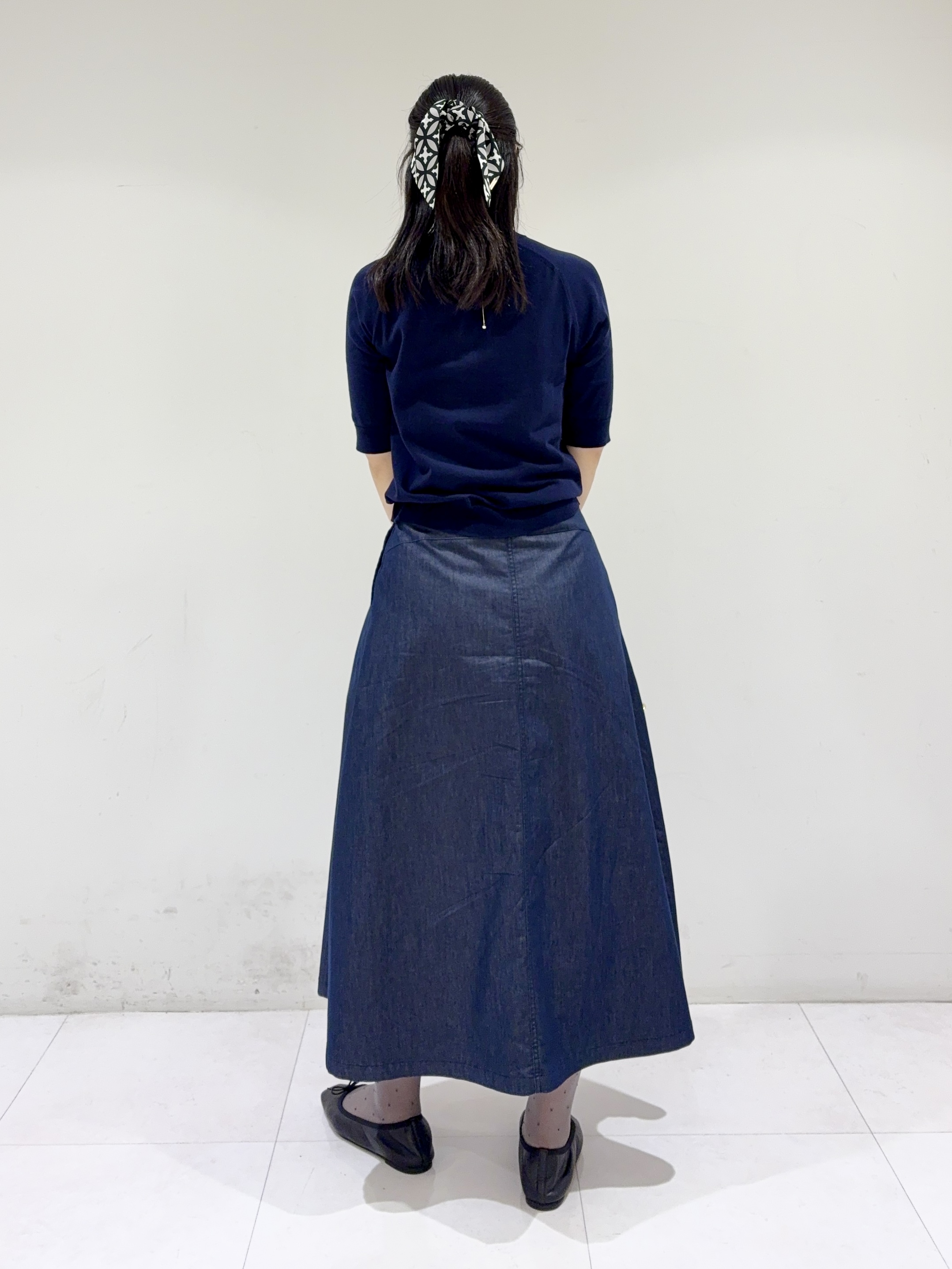 ayaさんの「DRESSTERIOR｜【ウォッシャブル】コットンシルクハーフスリーブニット」を使ったコーディネート