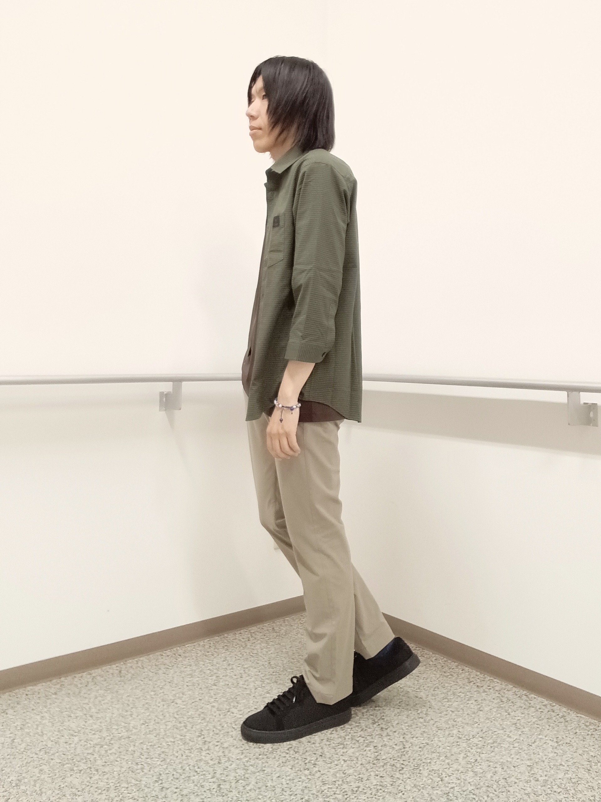 moritaさんの「TAKEO KIKUCHI｜【日本製】DotAir（R）サッカー7分袖シャツ」を使ったコーディネート