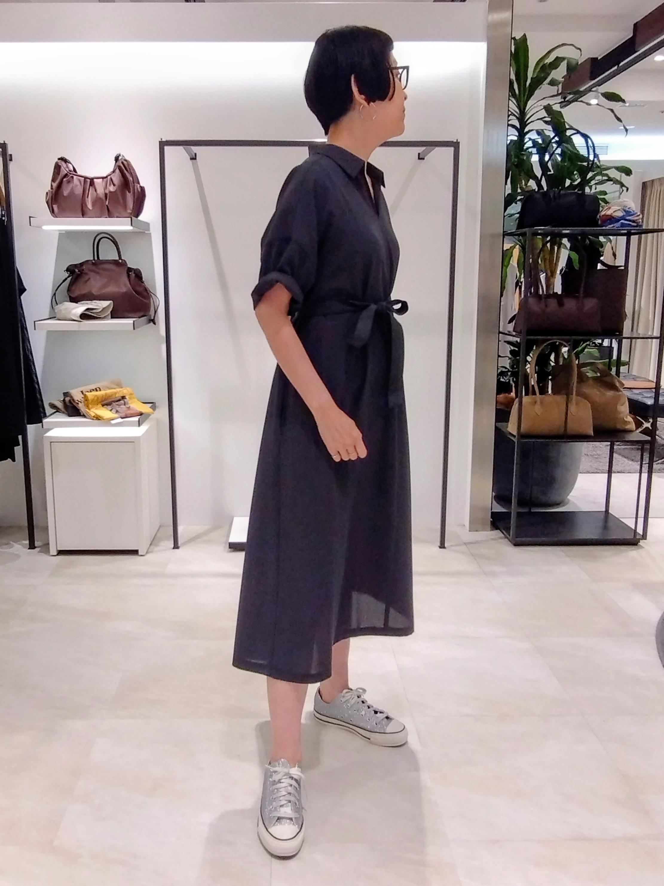 まちこさんの「UNTITLED｜【初秋も活躍/UVカット/接触冷感】エアリークールワンピース」を使ったコーディネート
