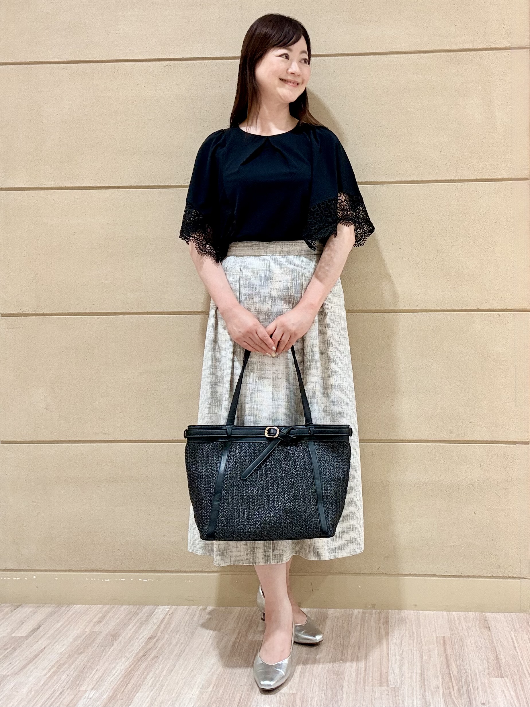 Marさんの「Reflect｜【UVカット／接触冷感】レーススリーブジャージカットソー」を使ったコーディネート
