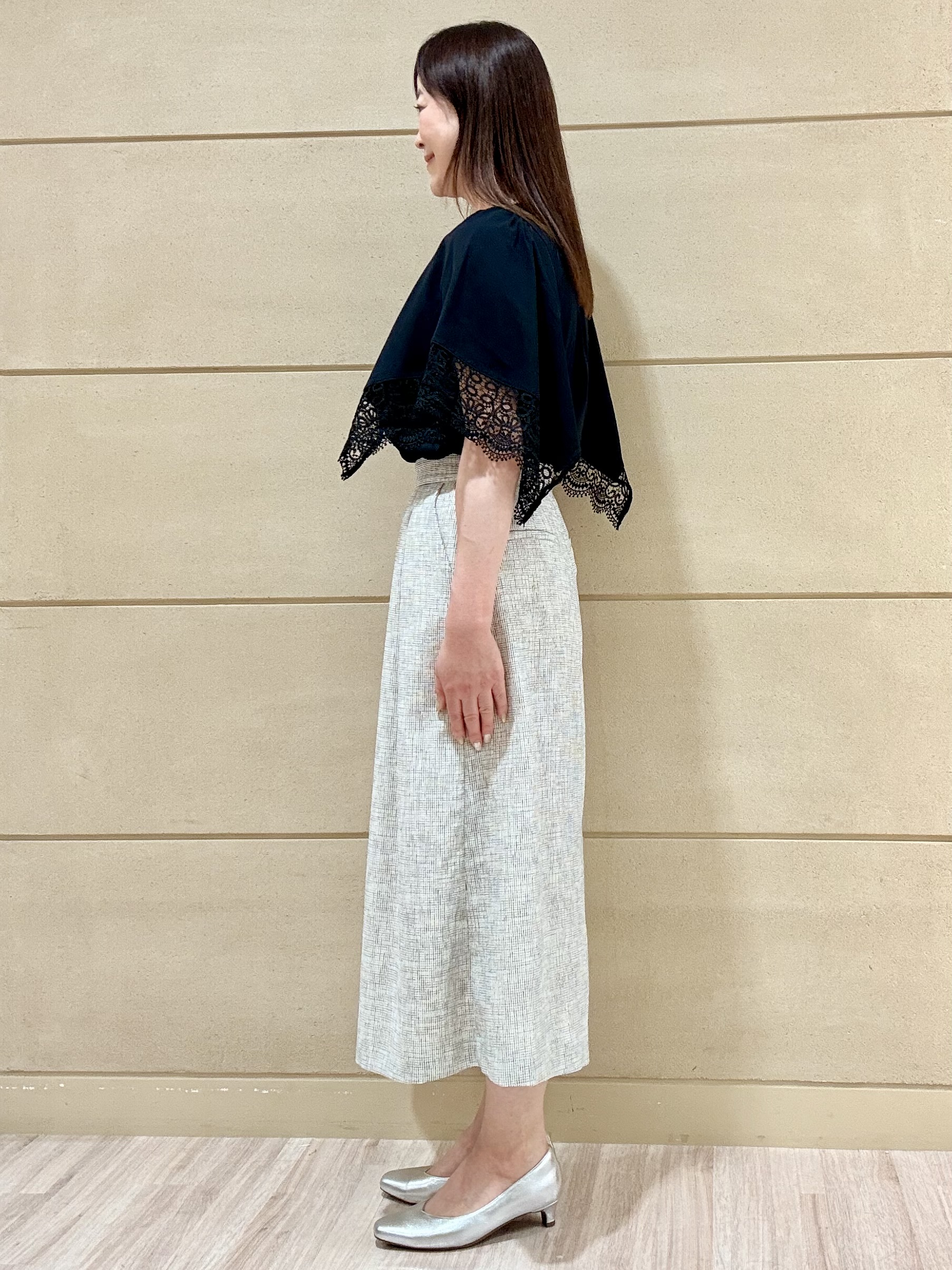 Marさんの「Reflect｜【UVカット／接触冷感】レーススリーブジャージカットソー」を使ったコーディネート