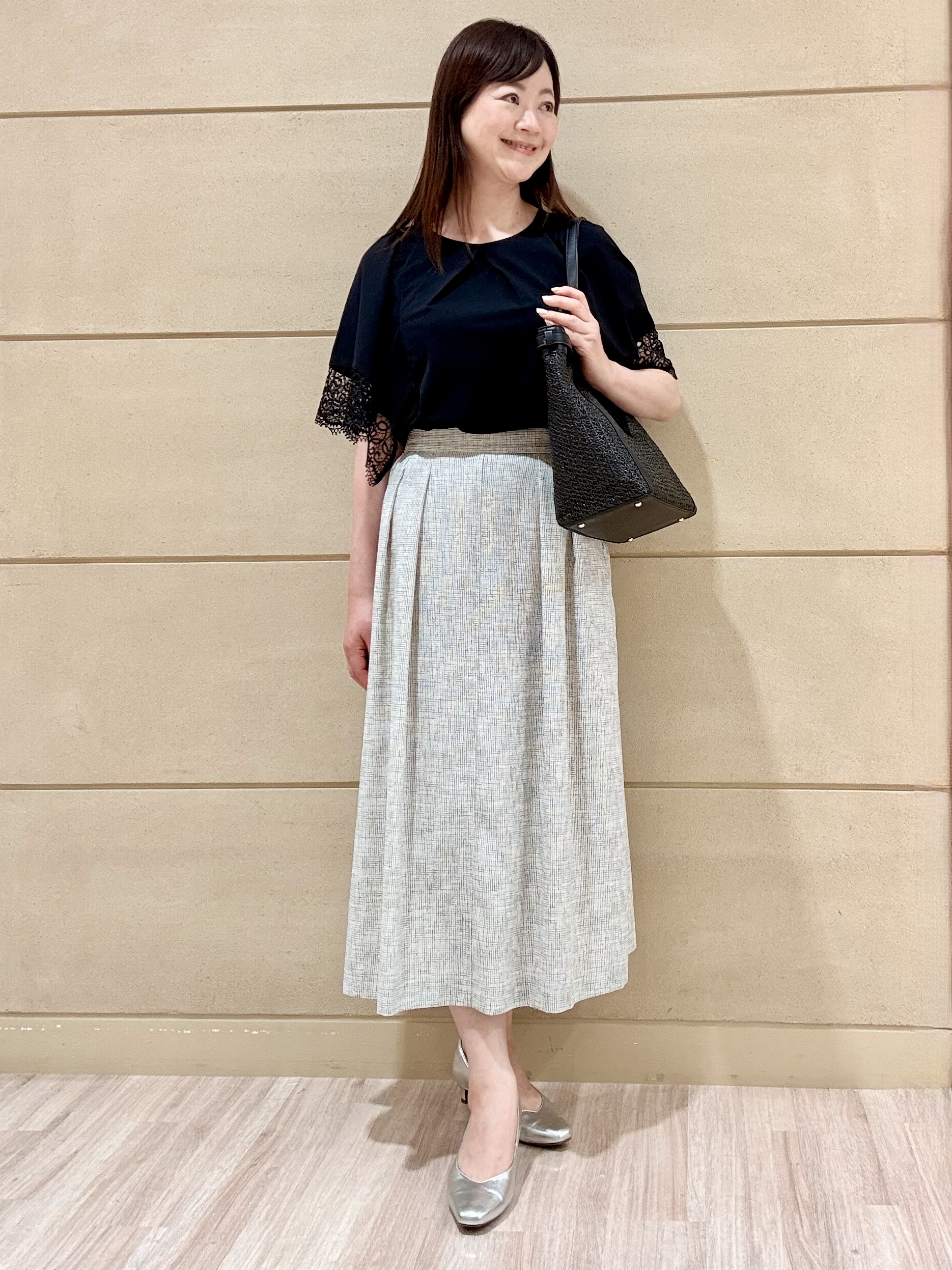 Marさんの「Reflect｜【UVカット／接触冷感】レーススリーブジャージカットソー」を使ったコーディネート