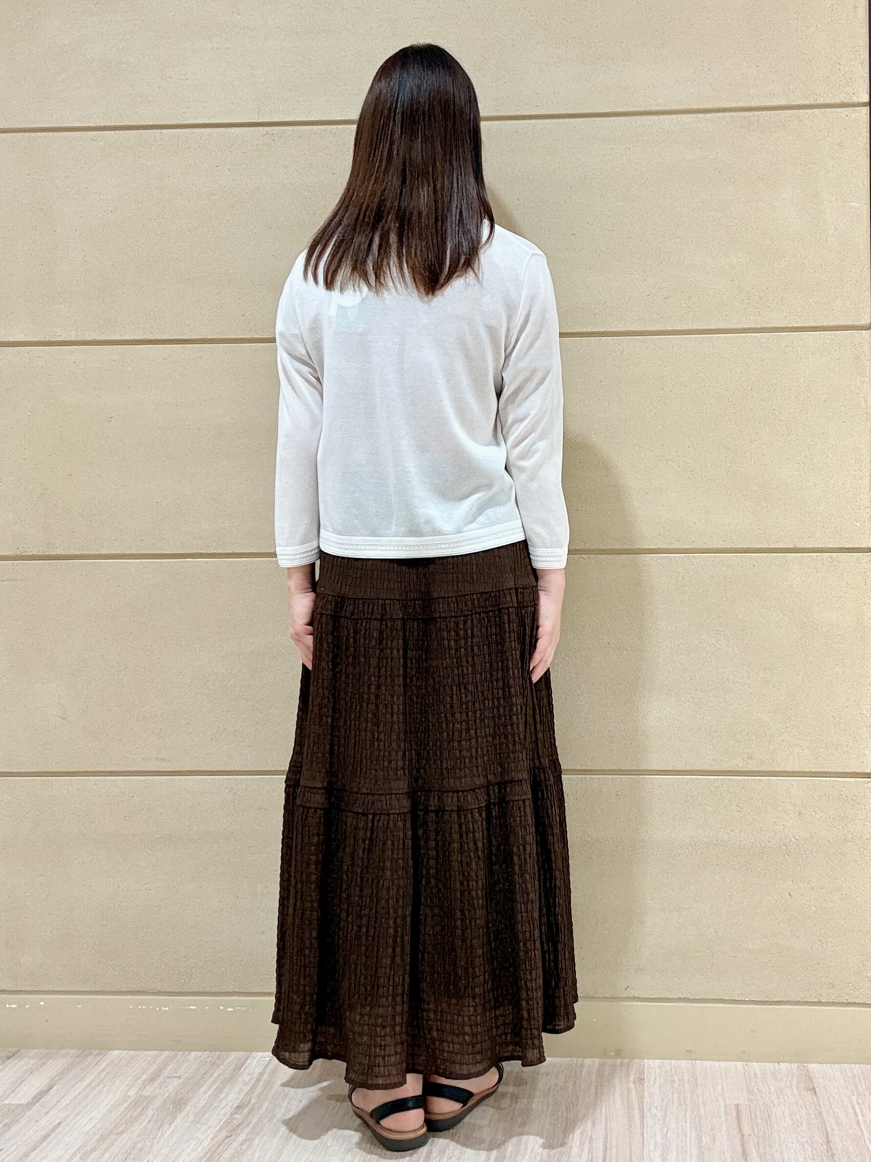 Marさんの「Reflect｜【セットアップ可】ボタニカル調プリントブラウス」を使ったコーディネート