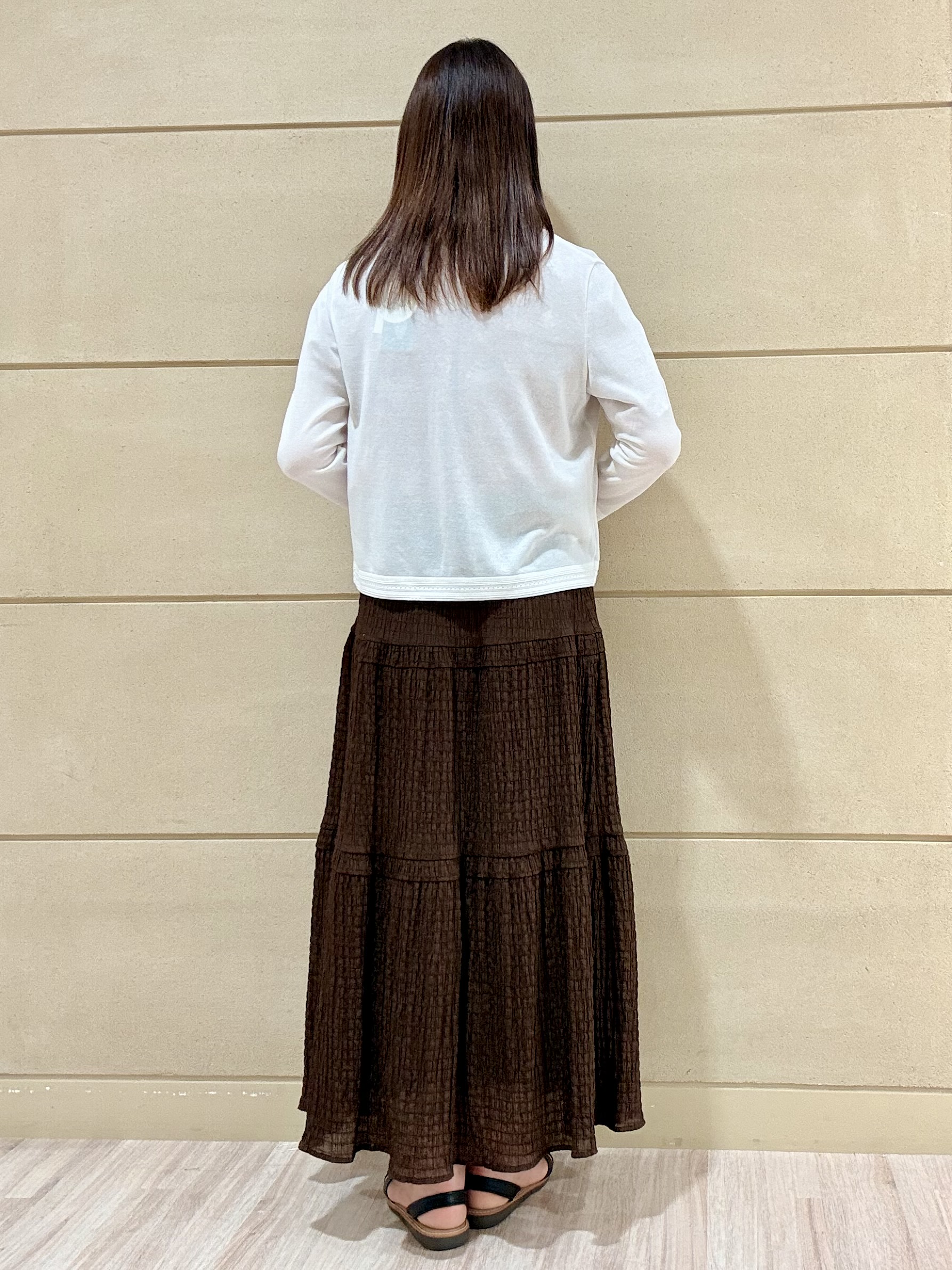 Marさんの「Reflect｜【セットアップ可】ボタニカル調プリントブラウス」を使ったコーディネート