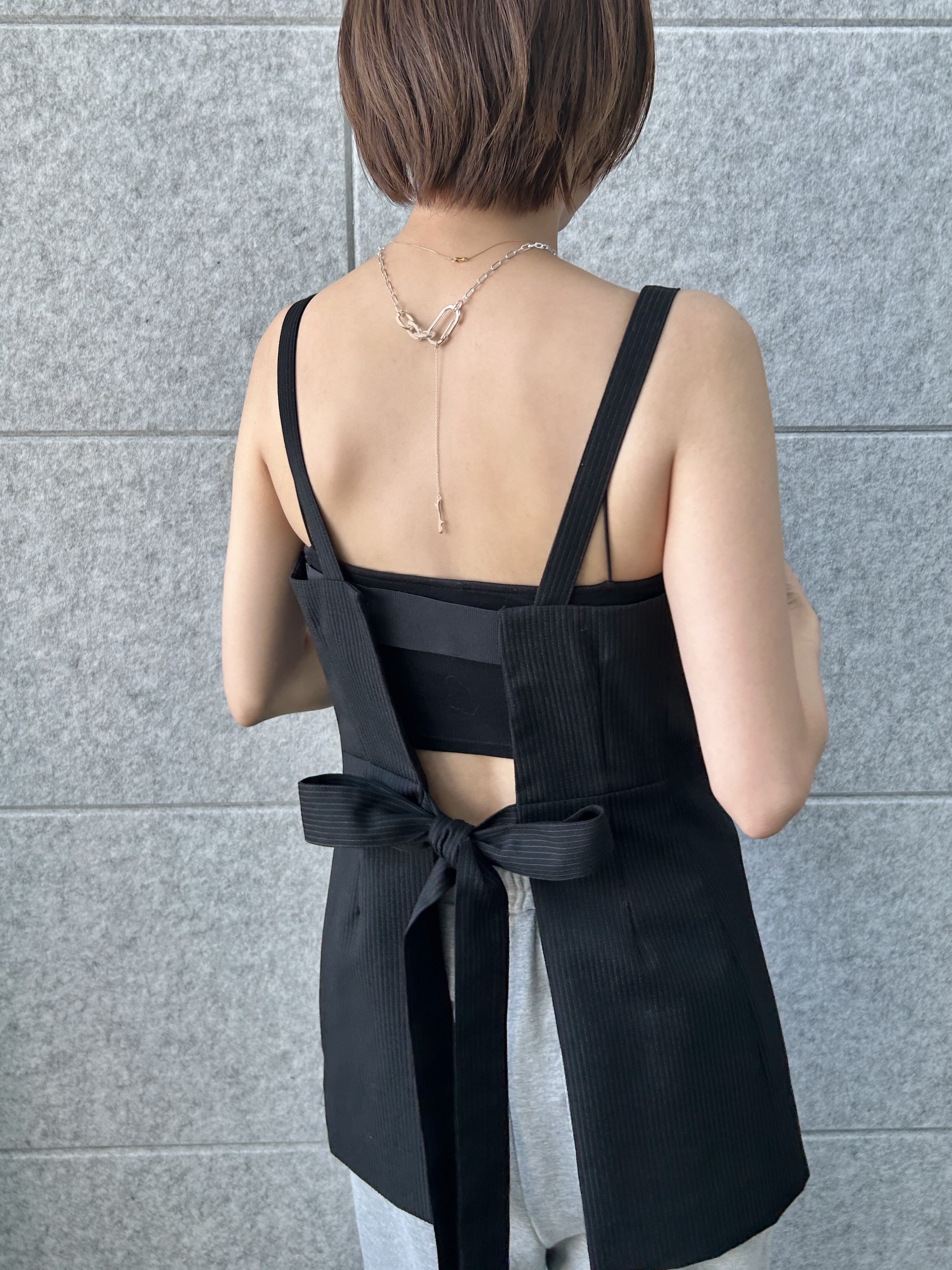 harunaさんの「CODE A｜corset stripe camisole」を使ったコーディネート