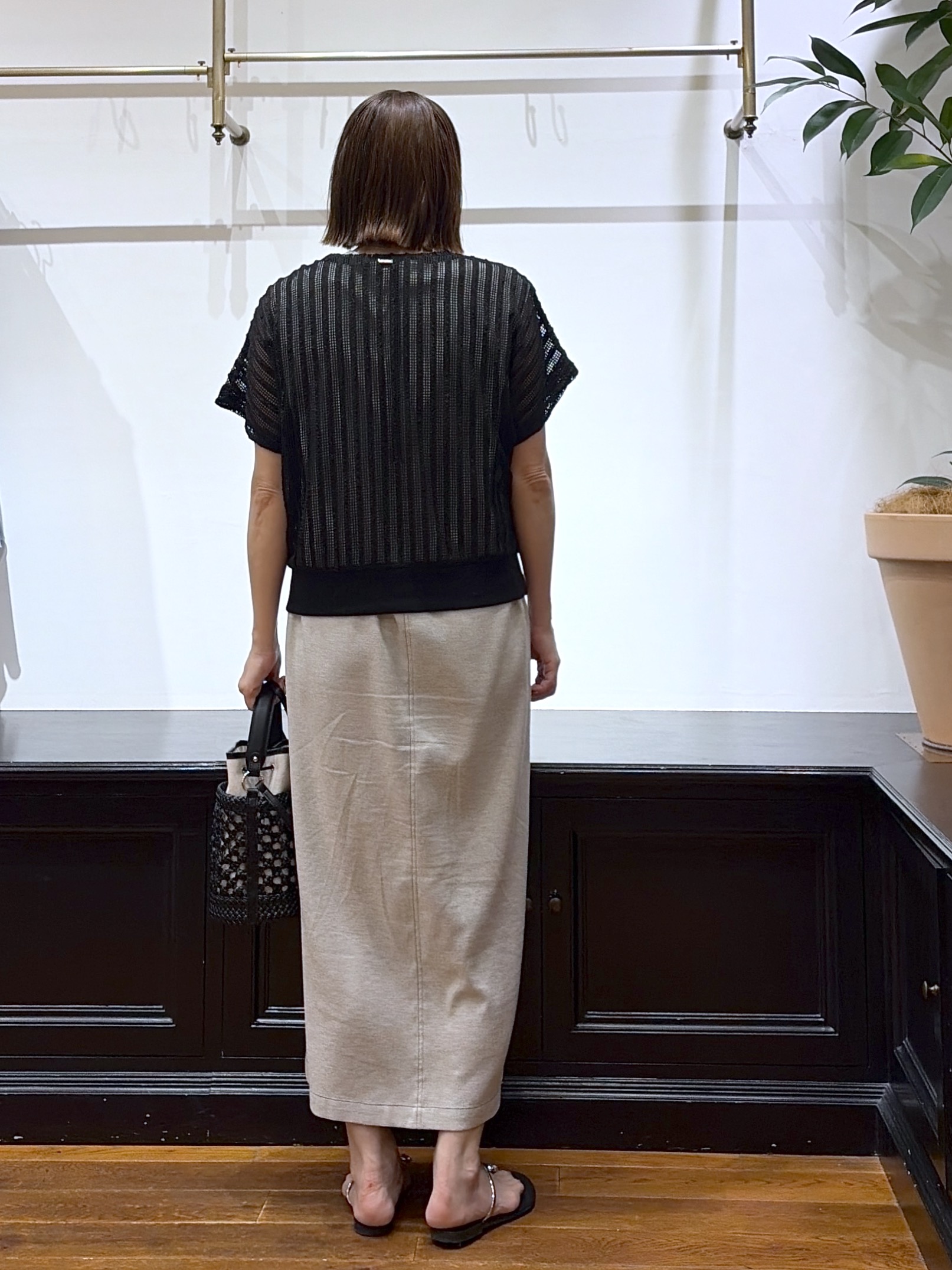 yoshikadoさんの「DRESSTERIOR｜【セットアップ可/UVカット/接触冷感/吸水速乾】ウォッシャブル Iラインワンピース」を使ったコーディネート