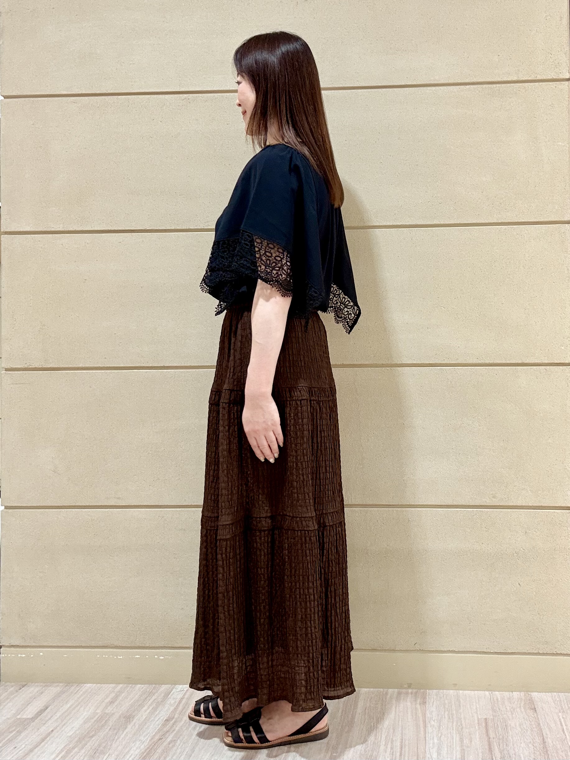 Marさんの「Reflect｜【UVカット／接触冷感】レーススリーブジャージカットソー」を使ったコーディネート