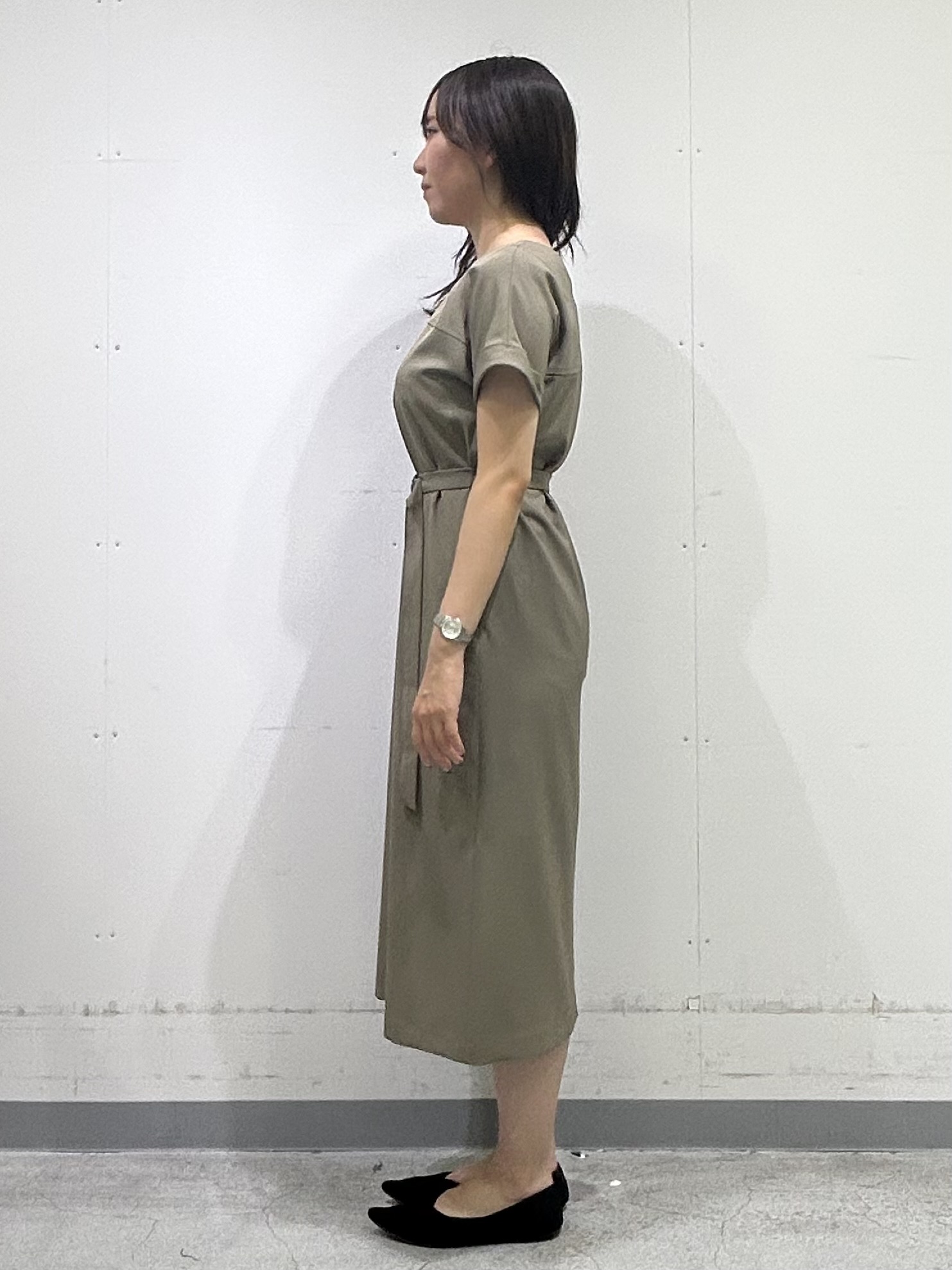 noeさんの「INDIVI｜【華奢見え】ベルト付きナローワンピース」を使ったコーディネート