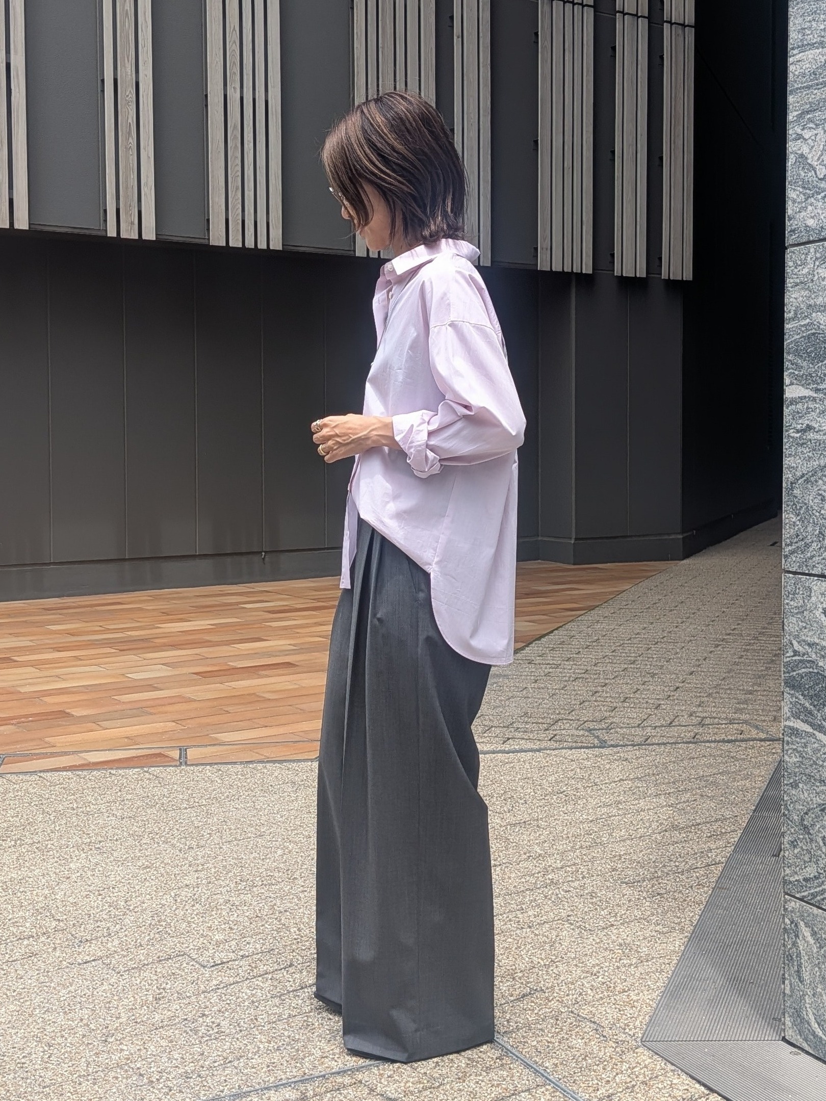 Aさんの「UNTITLED｜【6色色展開/コットン100】カラーベーシックシャツ」を使ったコーディネート