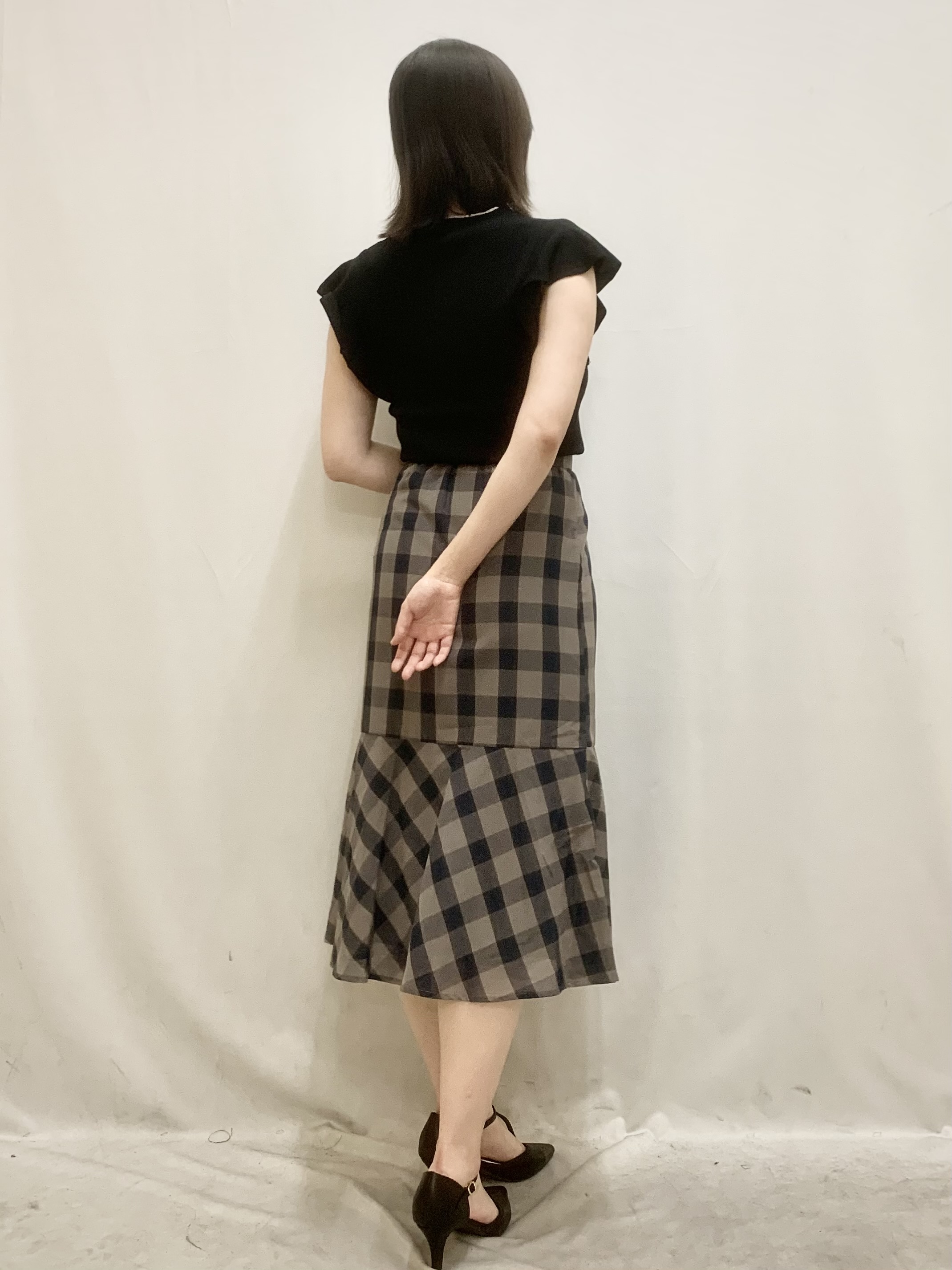 kasumiさんの「index｜【UVケア／接触冷感】バイカラーボウタイフリルトップス《洗濯機OK》」を使ったコーディネート