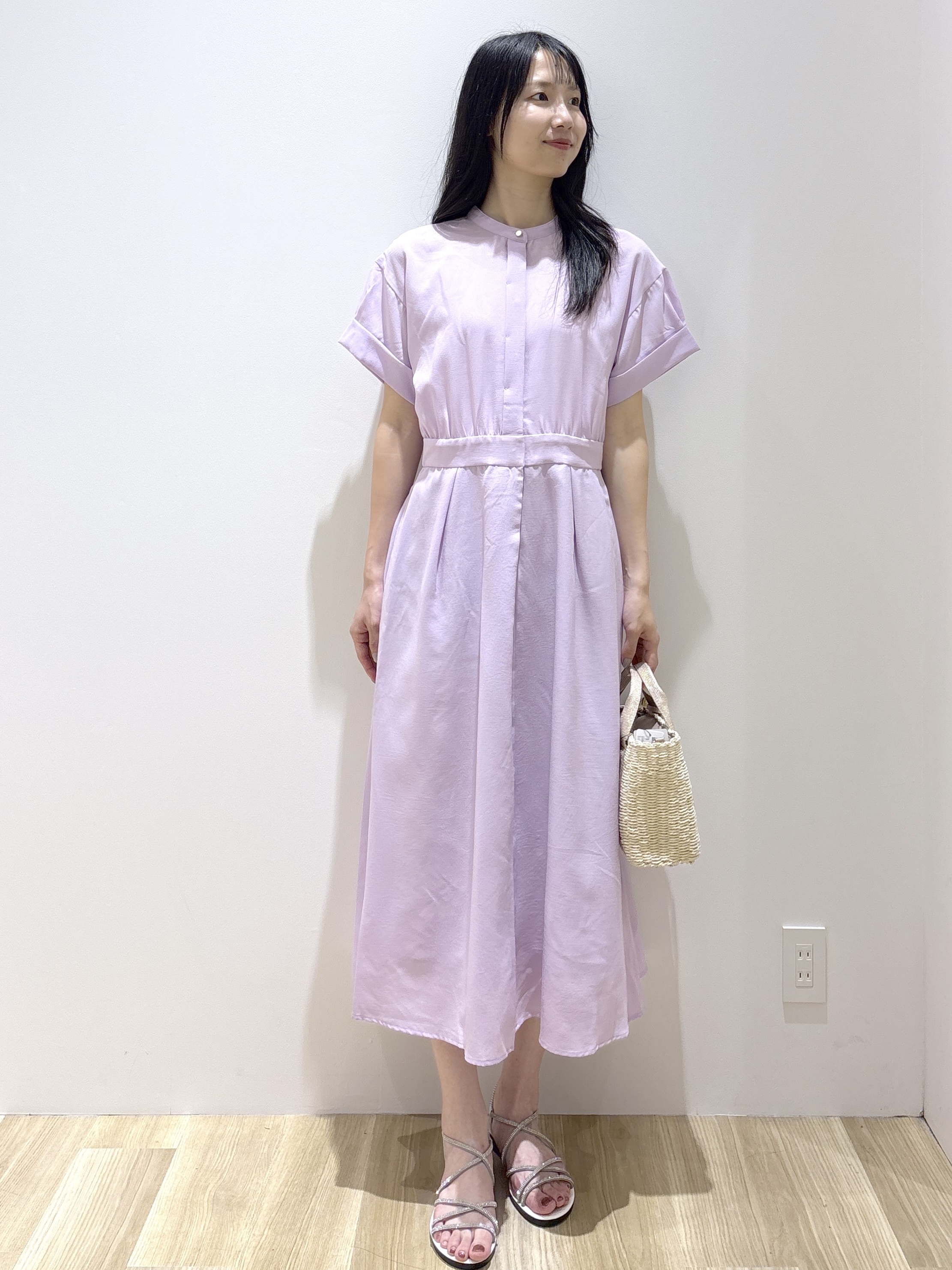 sachikoさんの「OPAQUE.CLIP｜【接触冷感／吸水速乾】リネンライク シャツワンピース《洗濯機OK》」を使ったコーディネート