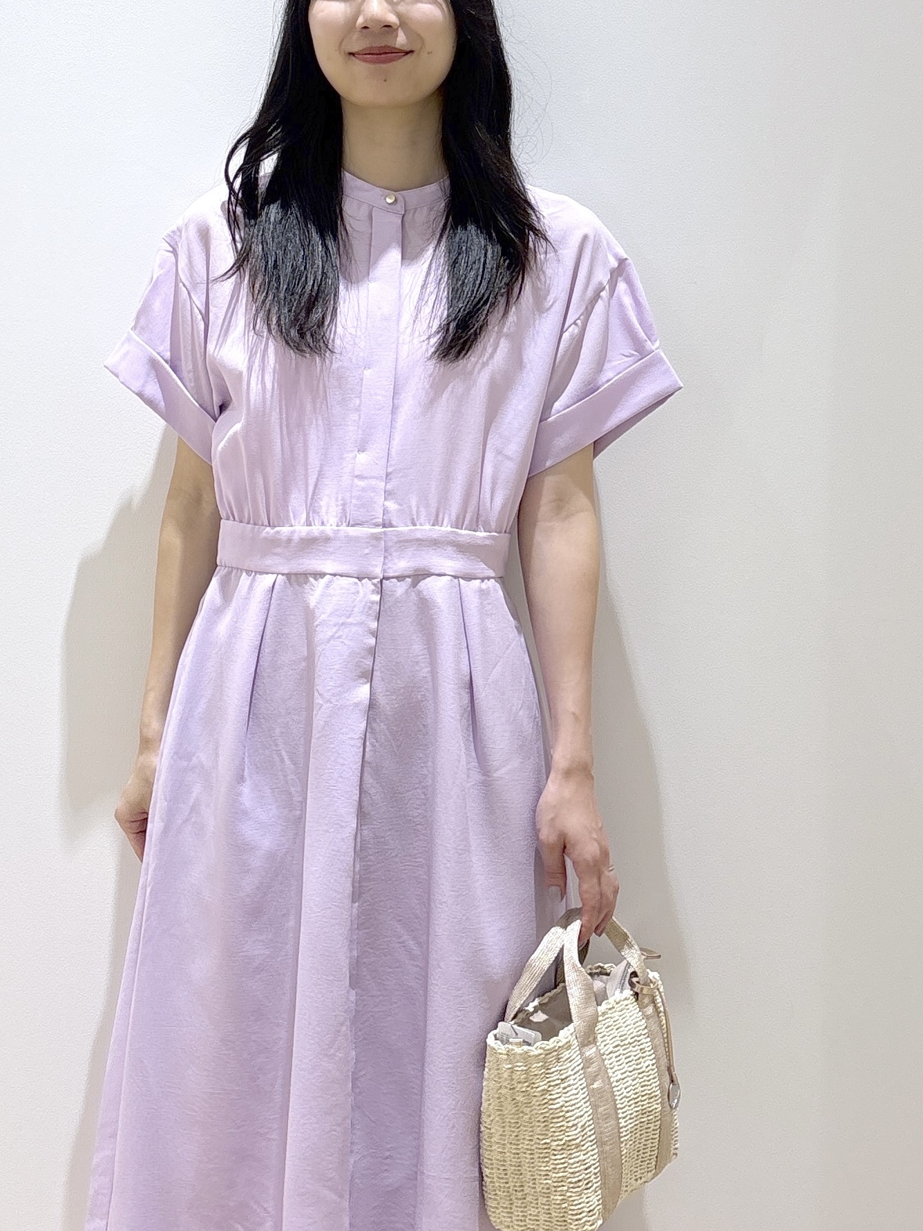sachikoさんの「OPAQUE.CLIP｜【接触冷感／吸水速乾】リネンライク シャツワンピース《洗濯機OK》」を使ったコーディネート