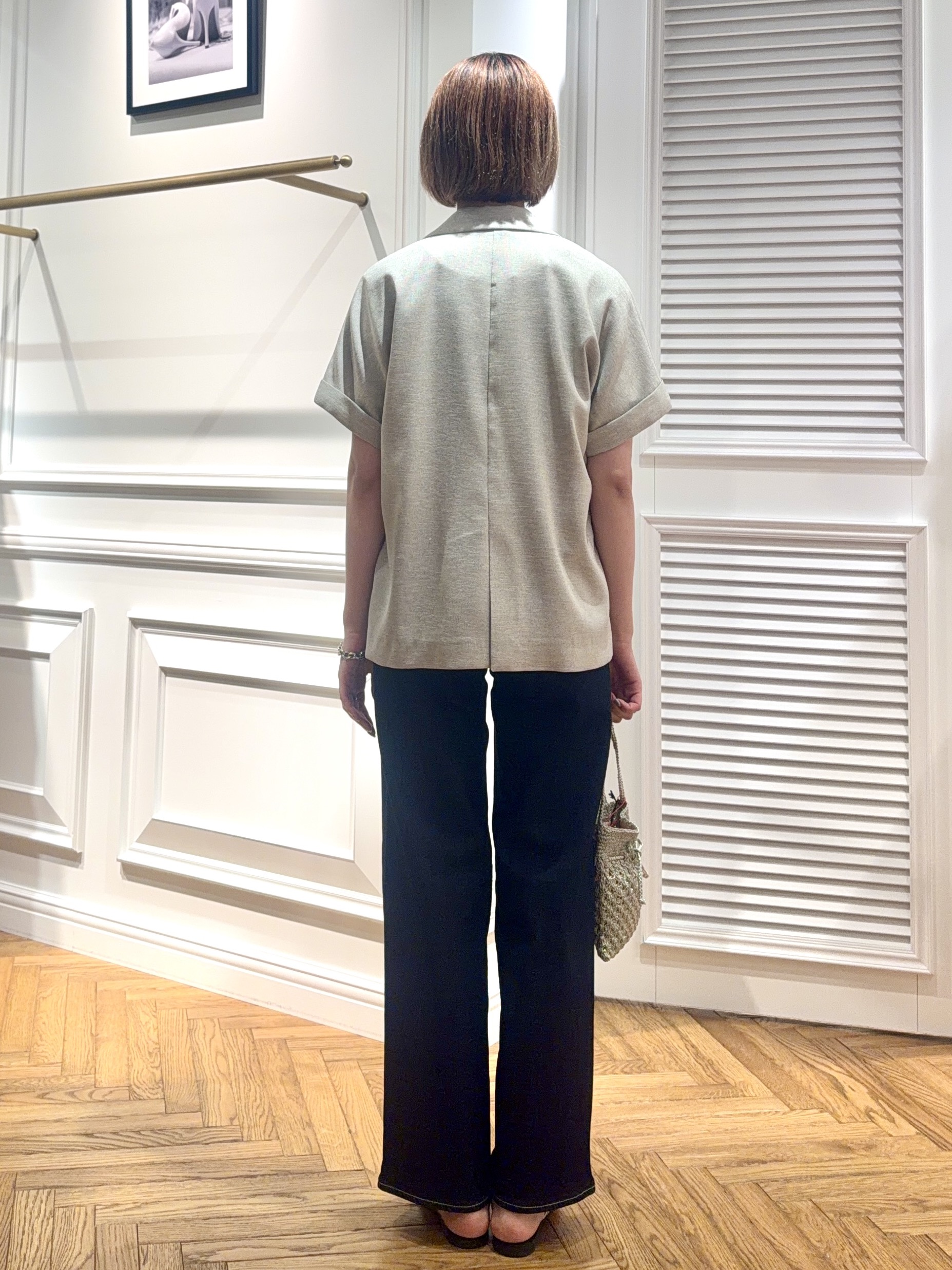 renaさんの「DRESSTERIOR｜【セットアップ可/UVカット/接触冷感/吸水速乾】ウォッシャブル リネンライクドルマンジャケット」を使ったコーディネート