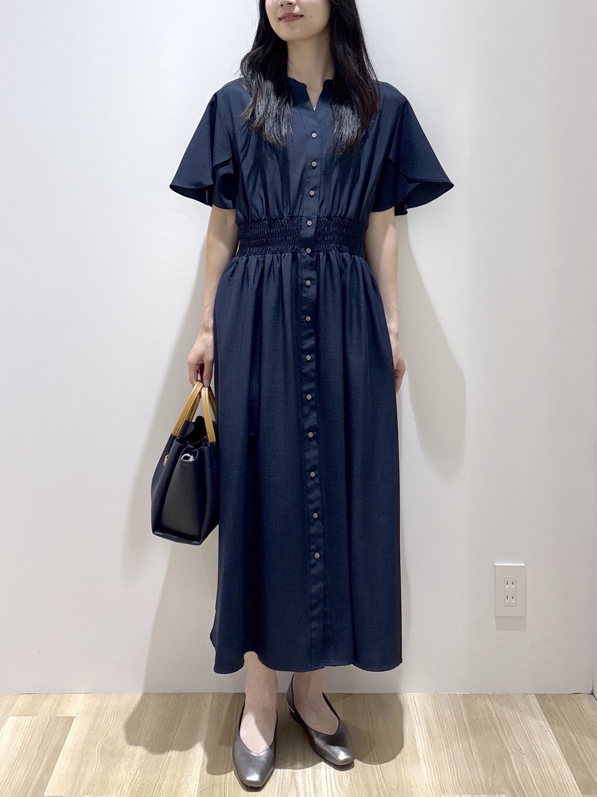 sachikoさんの「OPAQUE.CLIP｜スキッパーシャツワンピース【洗濯機OK／イージーアイロン】」を使ったコーディネート