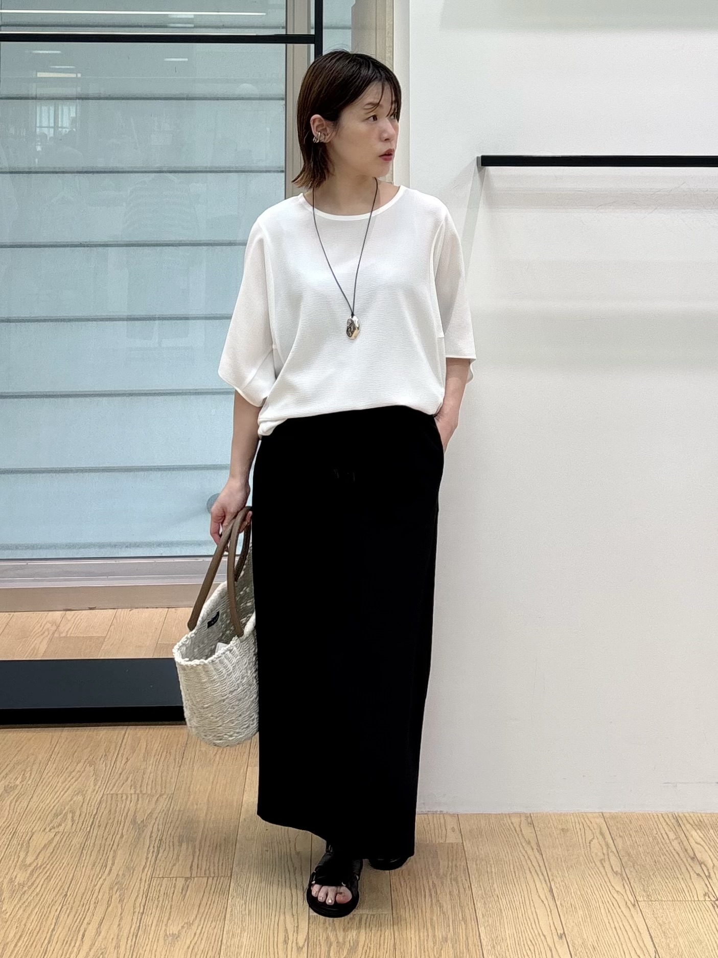 asamiさんの「INDIVI｜【洗える／2WAY／裾ドロスト付き】 ドルマンスリーブチュニックトップス」を使ったコーディネート
