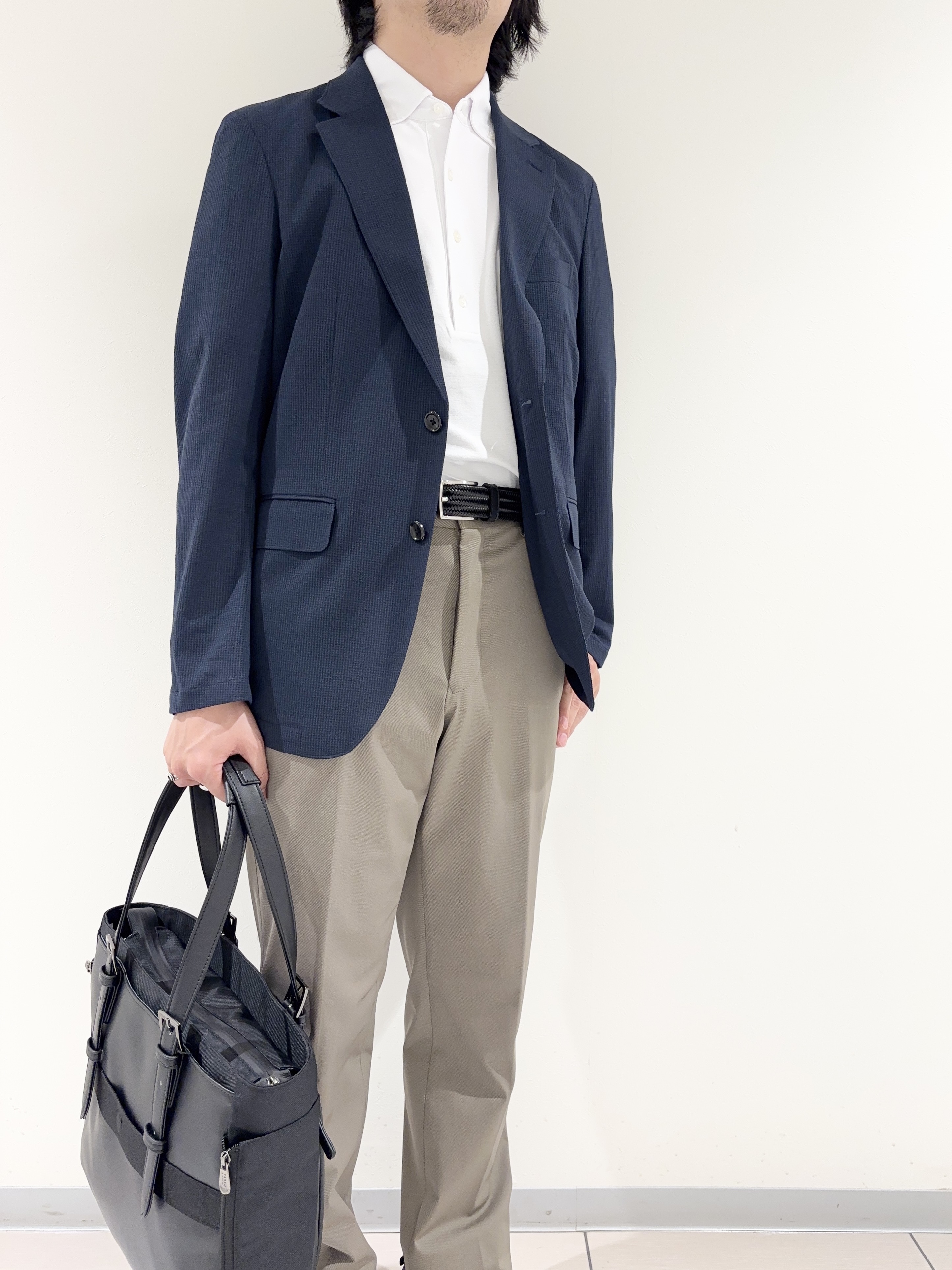 及川さんの「TAKEO KIKUCHI｜【Begin5月号掲載/通気性】トリコットサッカー ジャケット」を使ったコーディネート