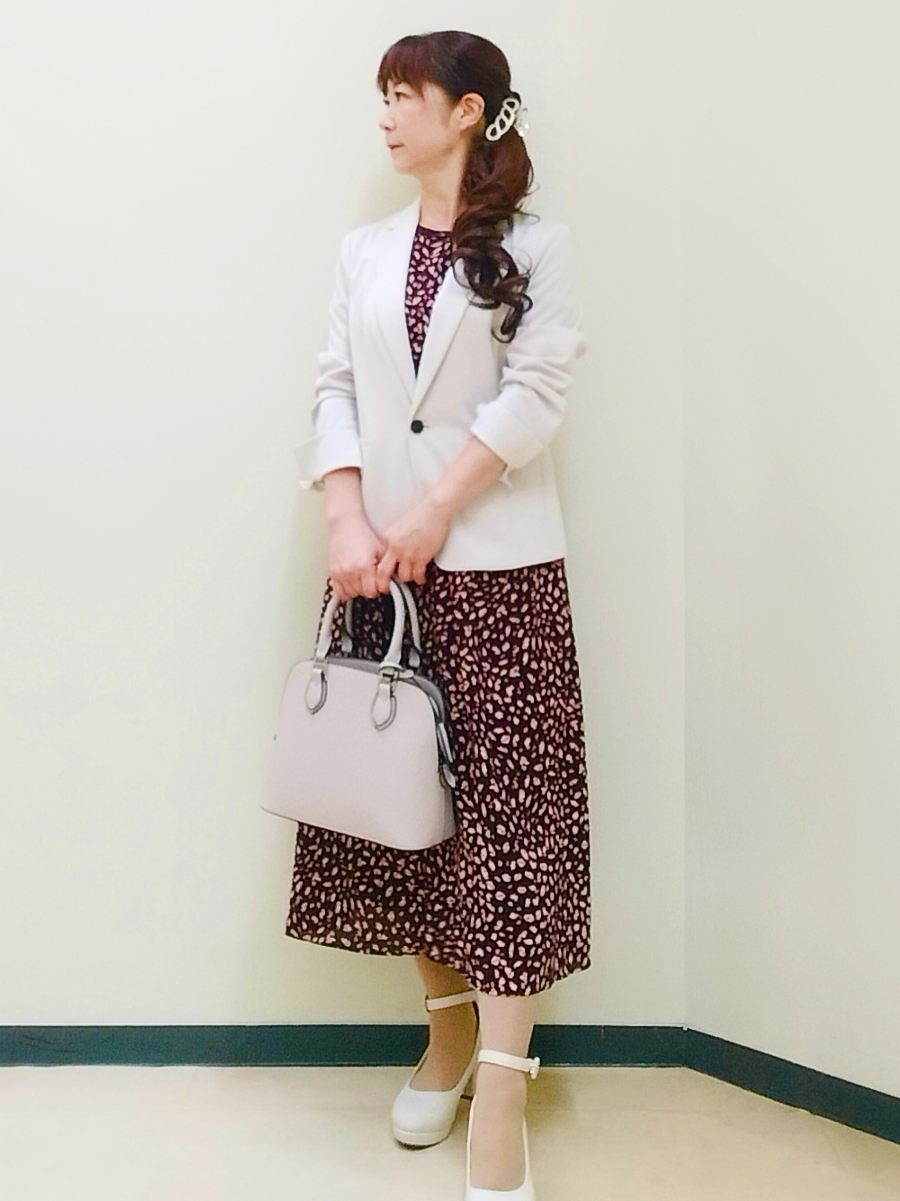 花さんの「Reflect｜【手洗い可】プリント柄ワンピース」を使ったコーディネート