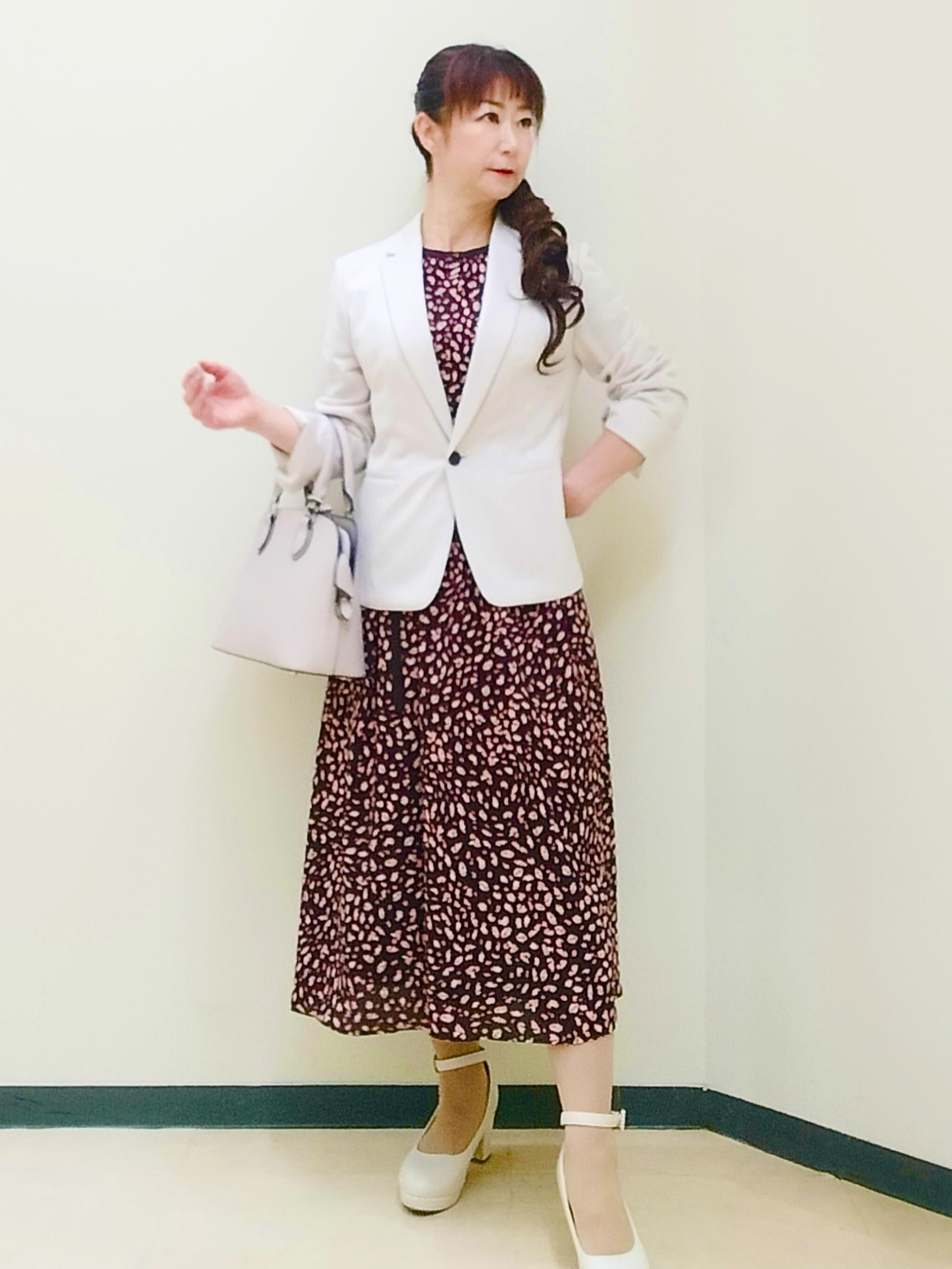 花さんの「Reflect｜【手洗い可】プリント柄ワンピース」を使ったコーディネート