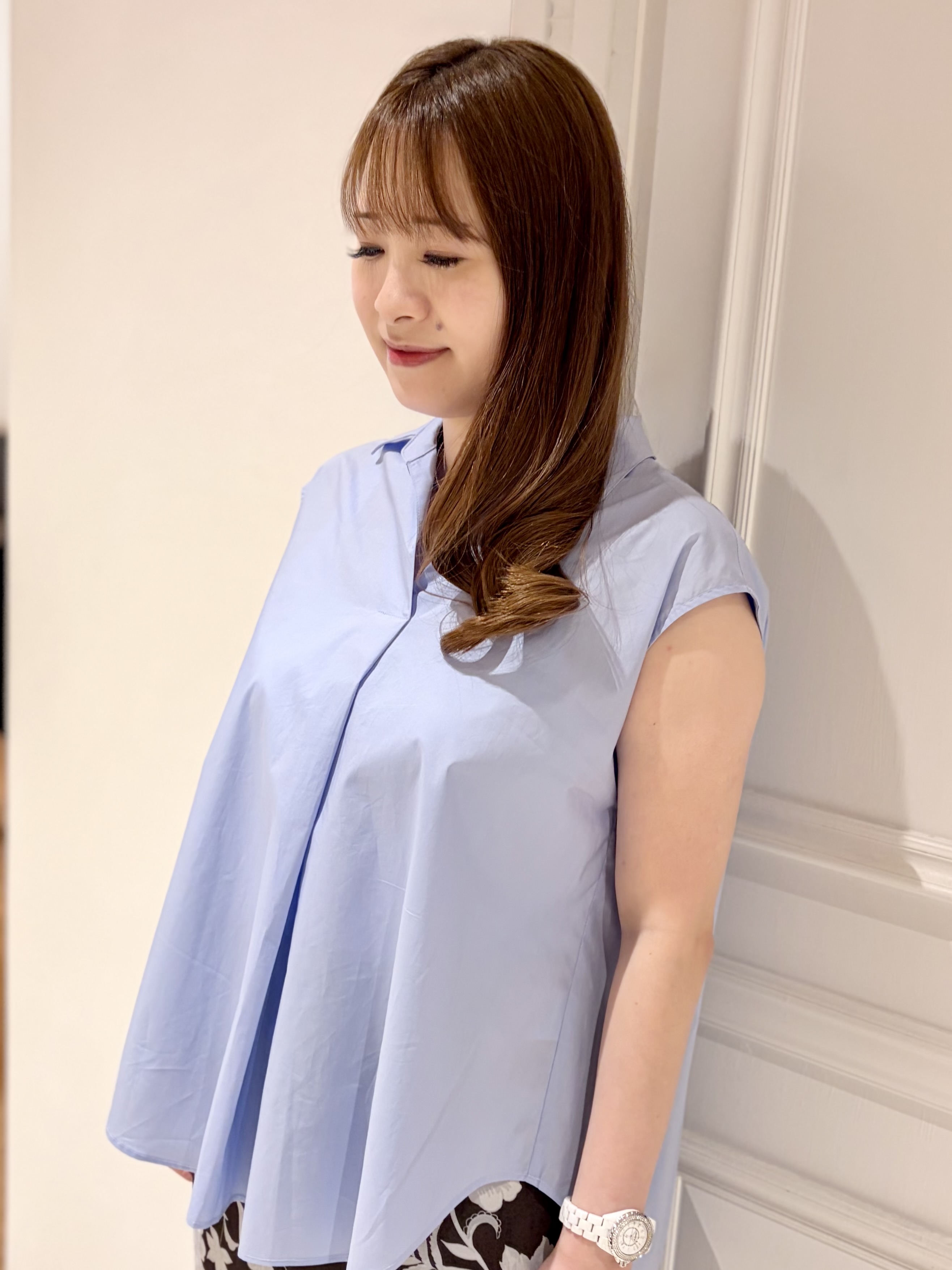 minowaさんの「DRESSTERIOR｜フレンチスリーブ スキッパーブラウス」を使ったコーディネート