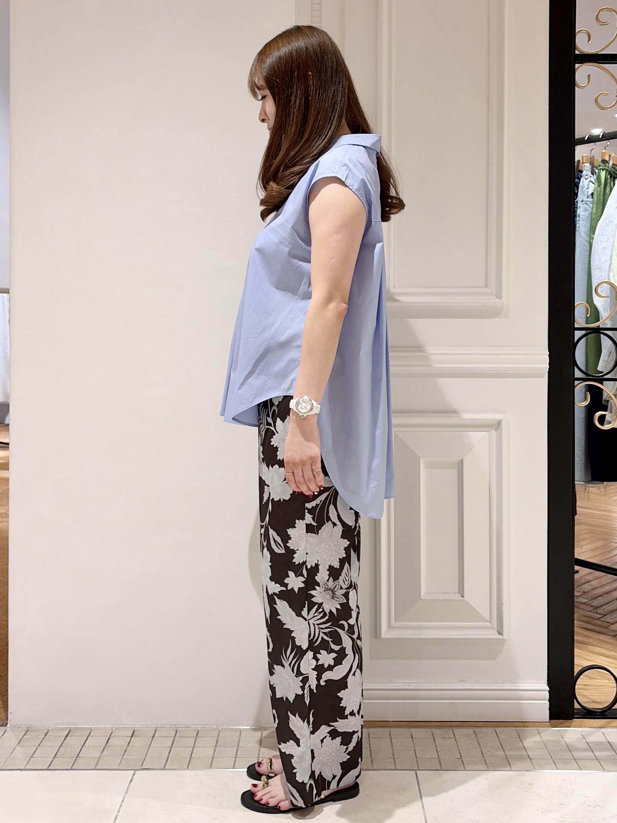 minowaさんの「DRESSTERIOR｜フレンチスリーブ スキッパーブラウス」を使ったコーディネート