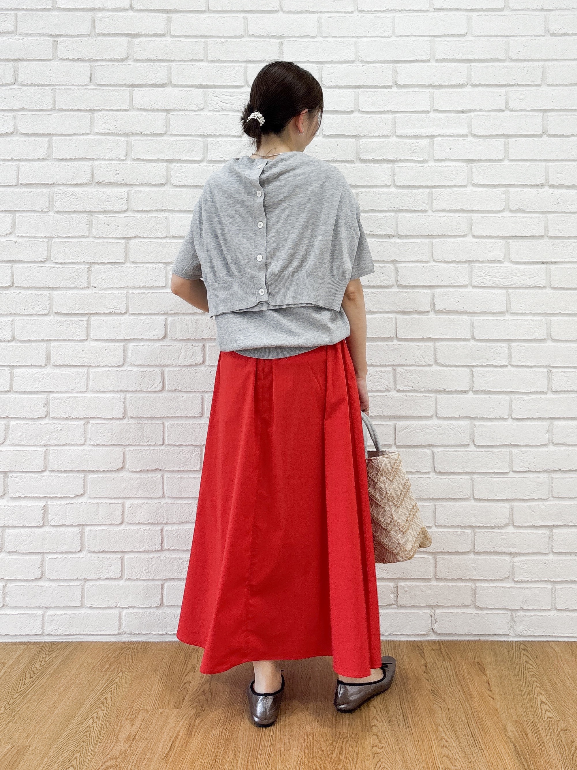 nakajoさんの「Dessin｜【9色展開/接触冷感/UVカット】ドライタッチサマーニットT」を使ったコーディネート