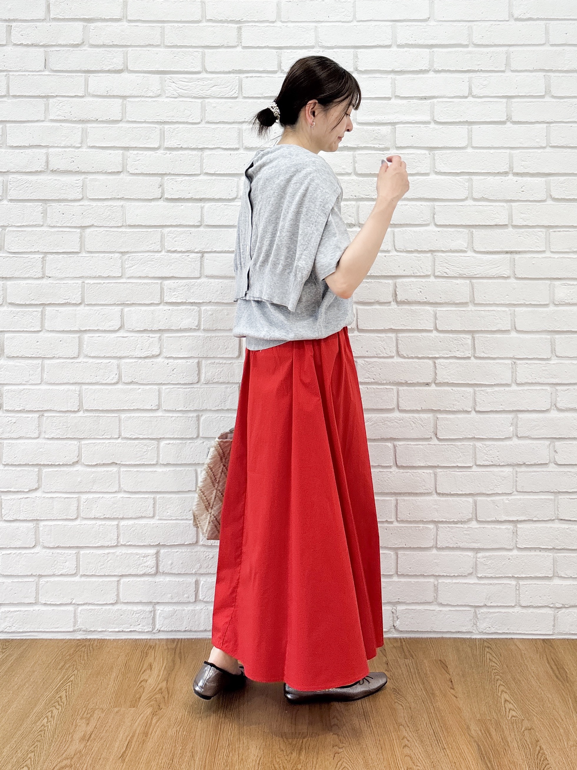 nakajoさんの「Dessin｜【9色展開/接触冷感/UVカット】ドライタッチサマーニットT」を使ったコーディネート
