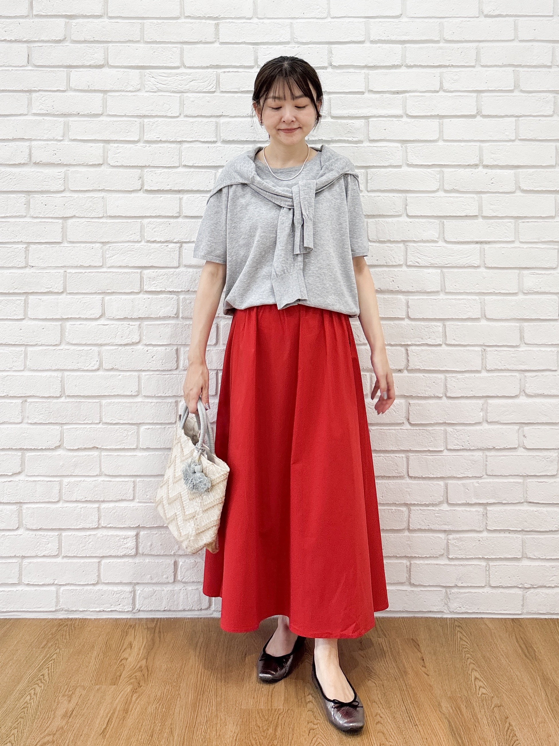 nakajoさんの「Dessin｜【9色展開/接触冷感/UVカット】ドライタッチサマーニットT」を使ったコーディネート