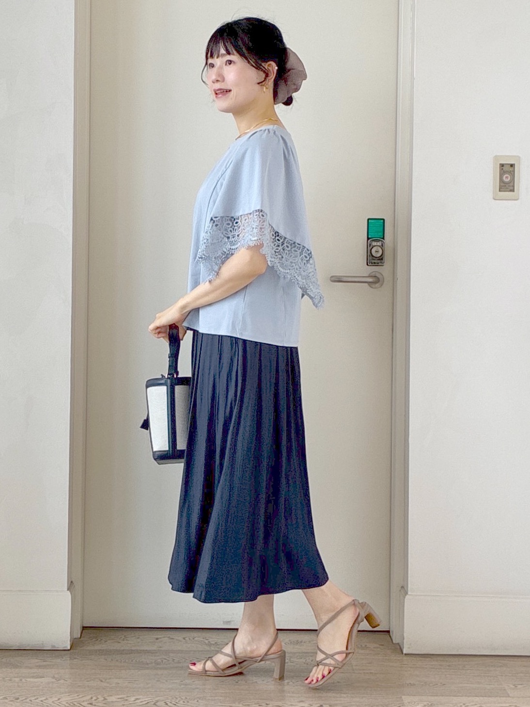  beni_gingerさんの「Reflect｜【UVカット／接触冷感】レーススリーブジャージカットソー」を使ったコーディネート