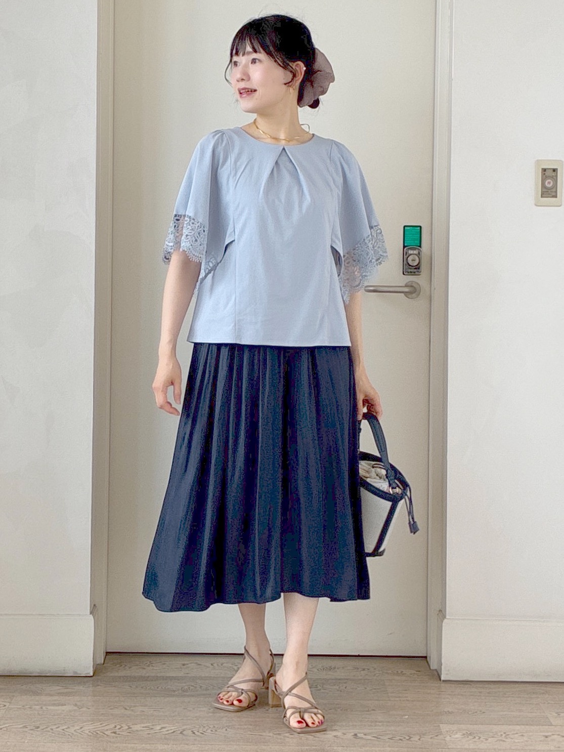  beni_gingerさんの「Reflect｜【UVカット／接触冷感】レーススリーブジャージカットソー」を使ったコーディネート