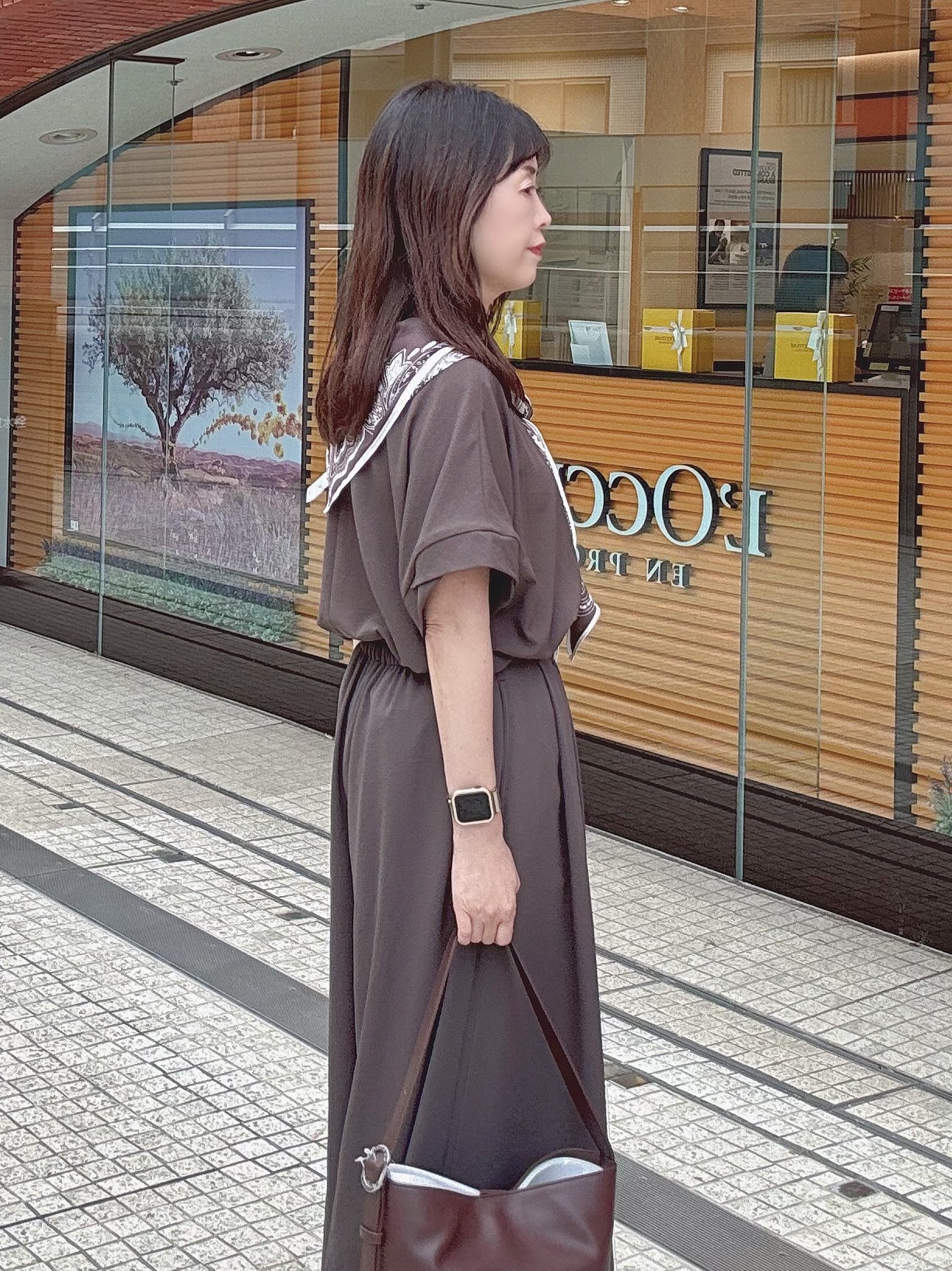 makiさんの「UNTITLED｜【セットアップ可/UVカット/前後2WAY】リラクシーフレンチスリーブブラウス」を使ったコーディネート