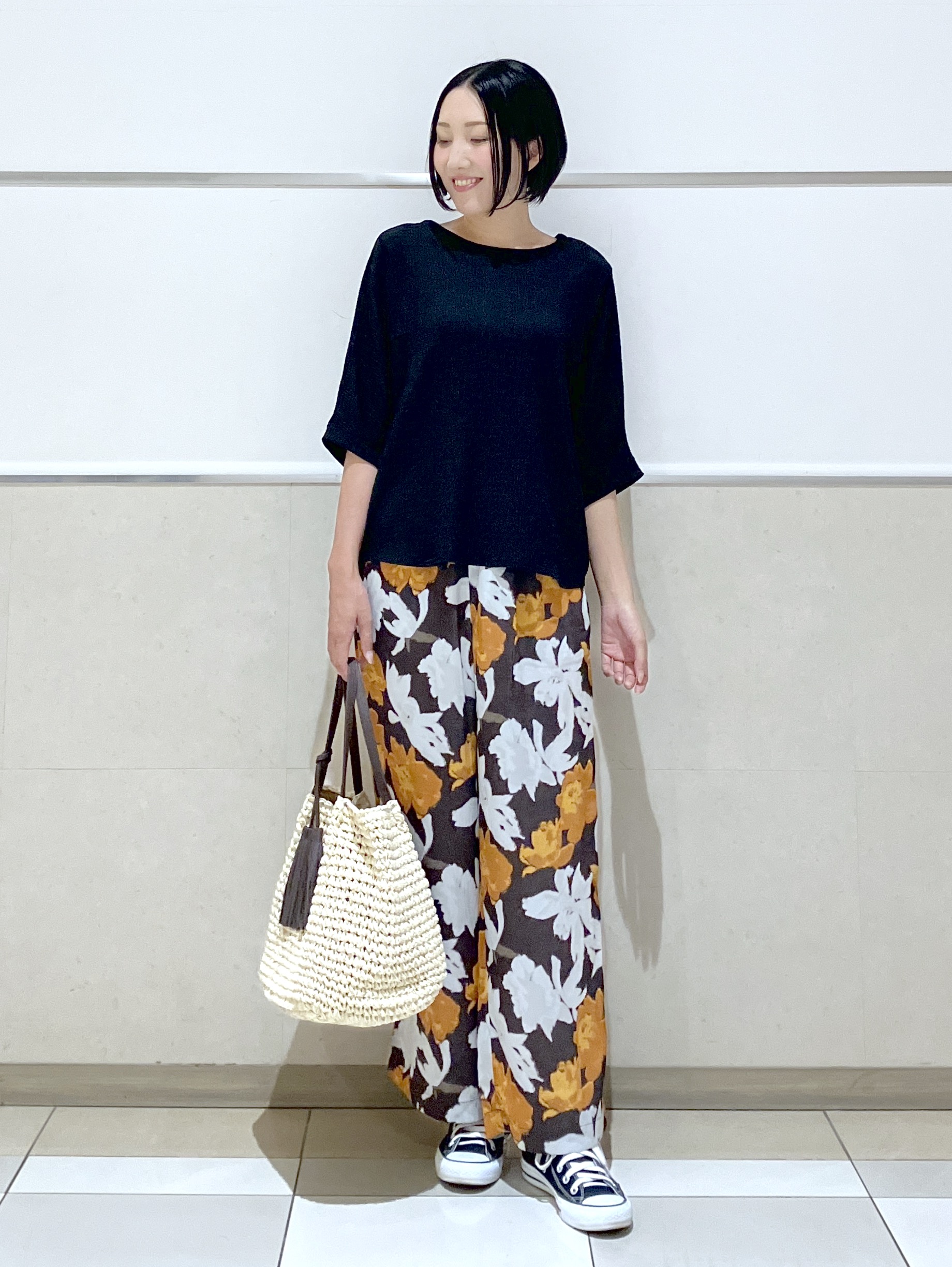 eriko さんの「Dessin｜シュリンクジャージ カットソー」を使ったコーディネート