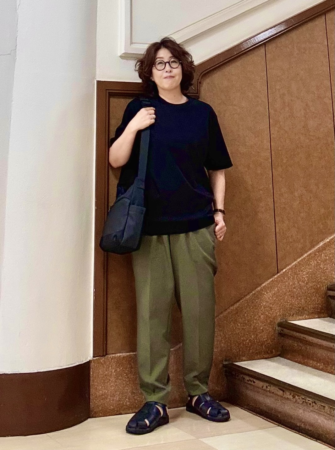 のぐみさんの「TAKEO KIKUCHI｜【接触冷感】アイスクリアコットン Tシャツ」を使ったコーディネート