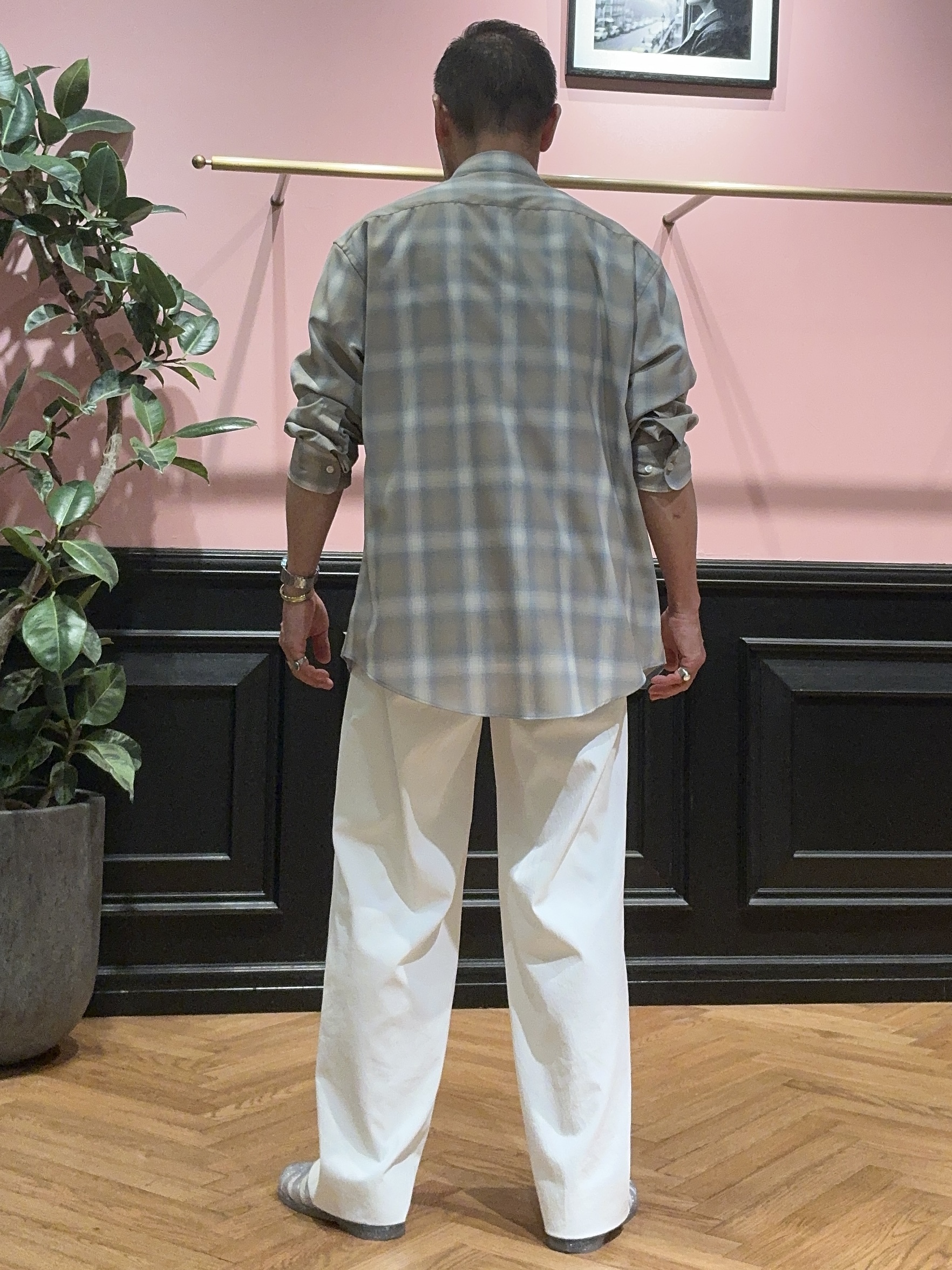 torigoeさんの「DRESSTERIOR｜【日本製】オンブレーチェックシャツ」を使ったコーディネート