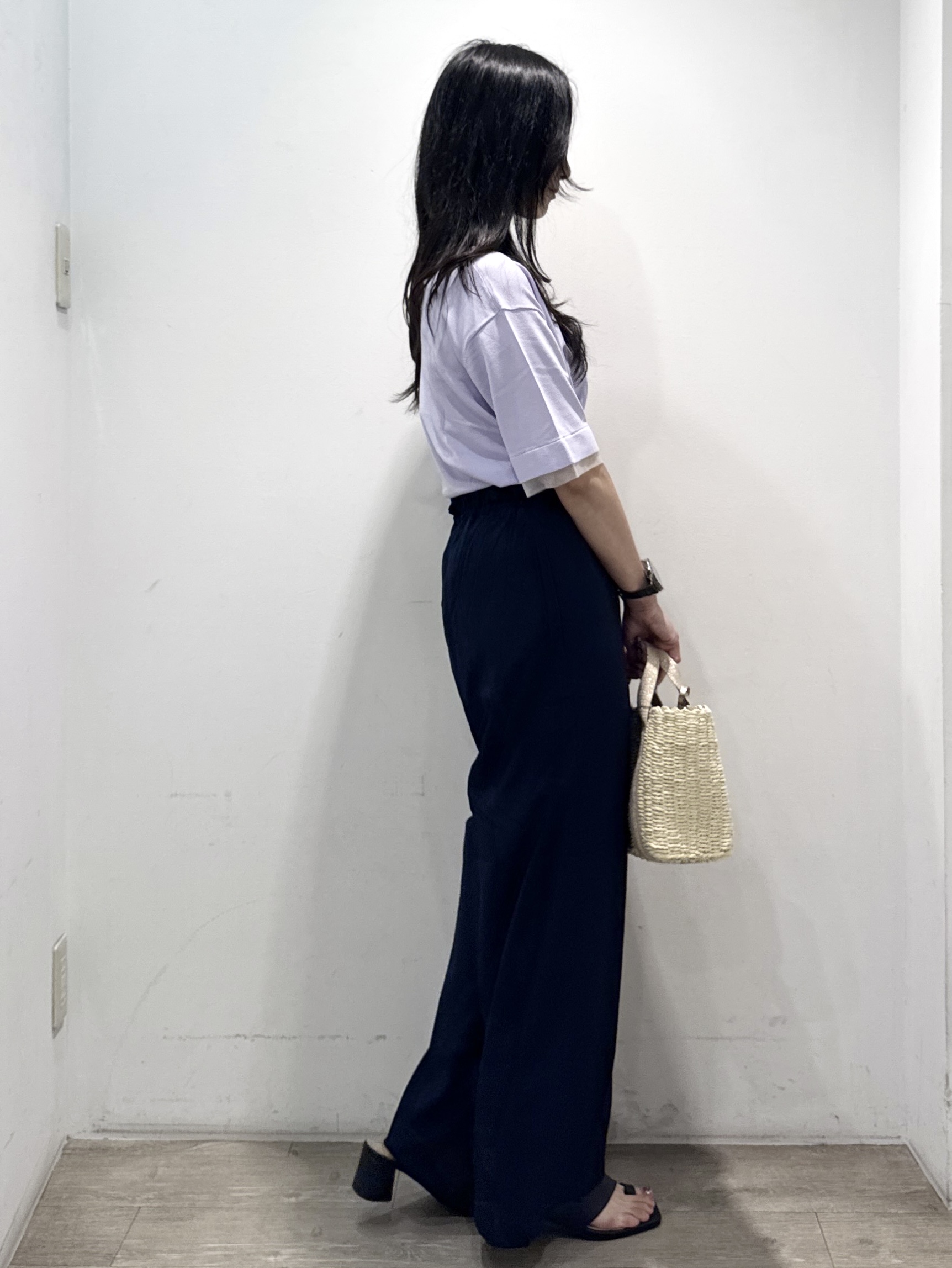 yuicciさんの「OPAQUE.CLIP｜【UV／接触冷感／抗ピル】シアー＆レイヤード風さらりニット《洗濯機OK》」を使ったコーディネート