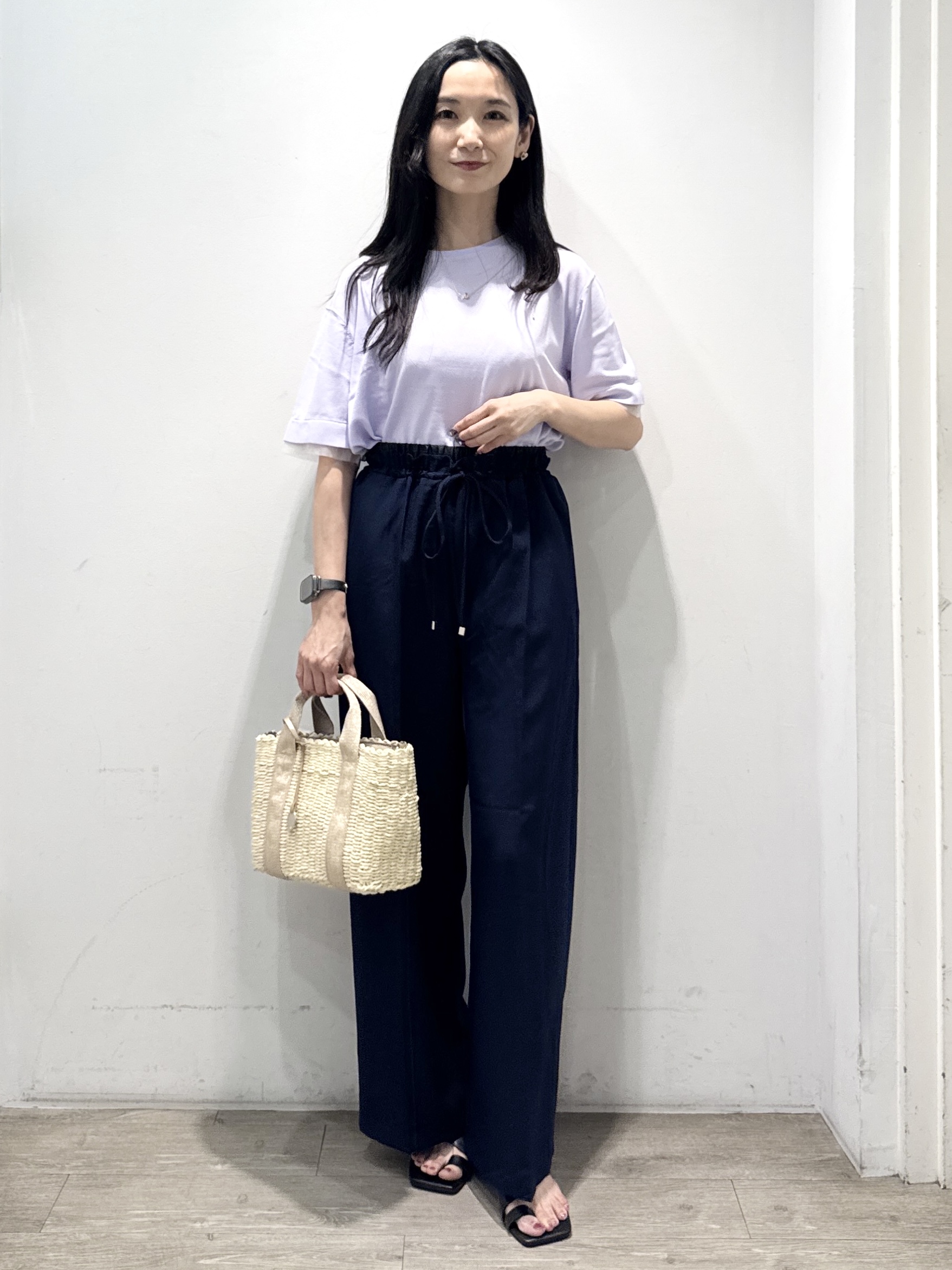 yuicciさんの「OPAQUE.CLIP｜【UV／接触冷感／抗ピル】シアー＆レイヤード風さらりニット《洗濯機OK》」を使ったコーディネート