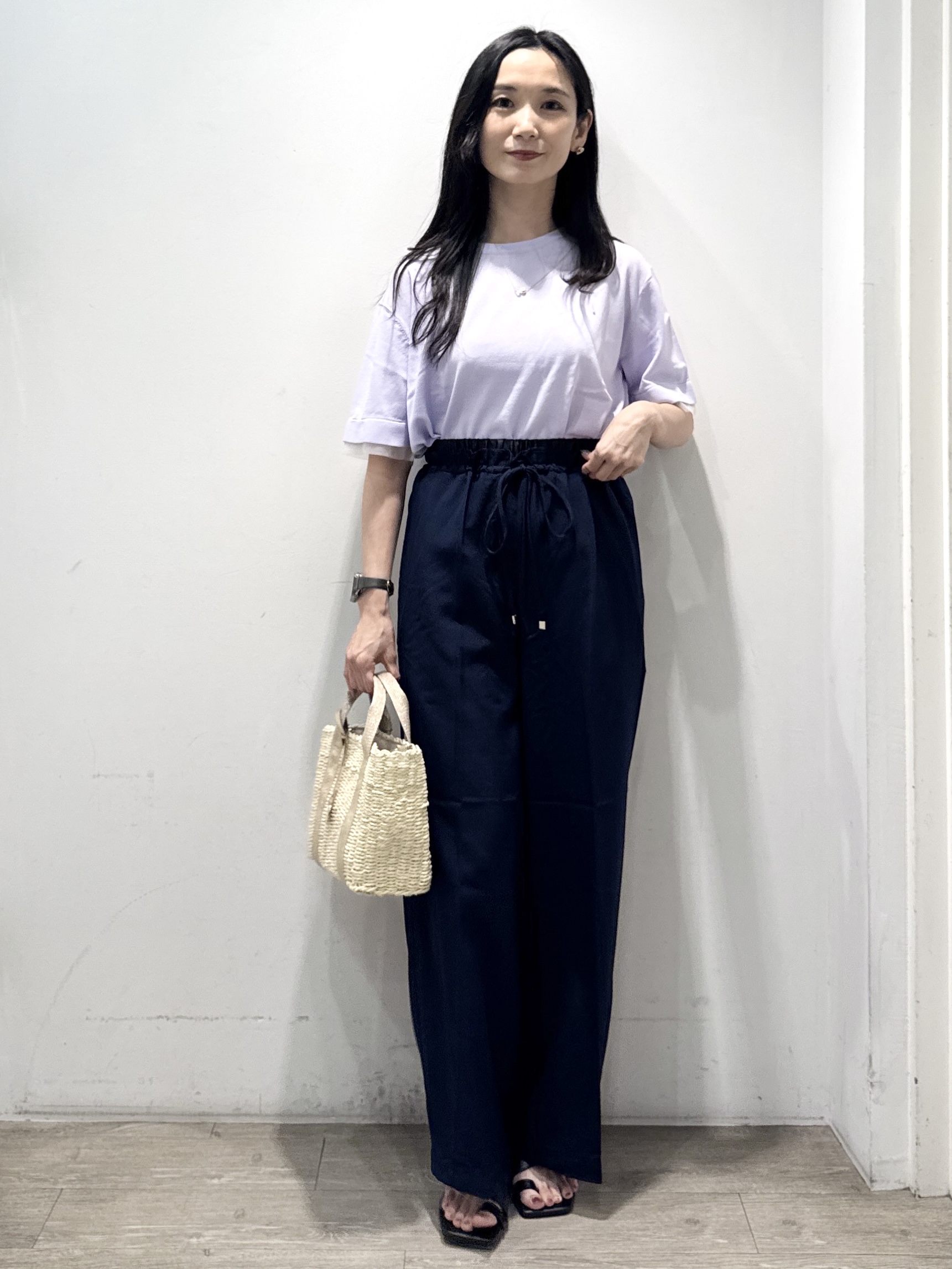 yuicciさんの「OPAQUE.CLIP｜【UV／接触冷感／抗ピル】シアー＆レイヤード風さらりニット《洗濯機OK》」を使ったコーディネート
